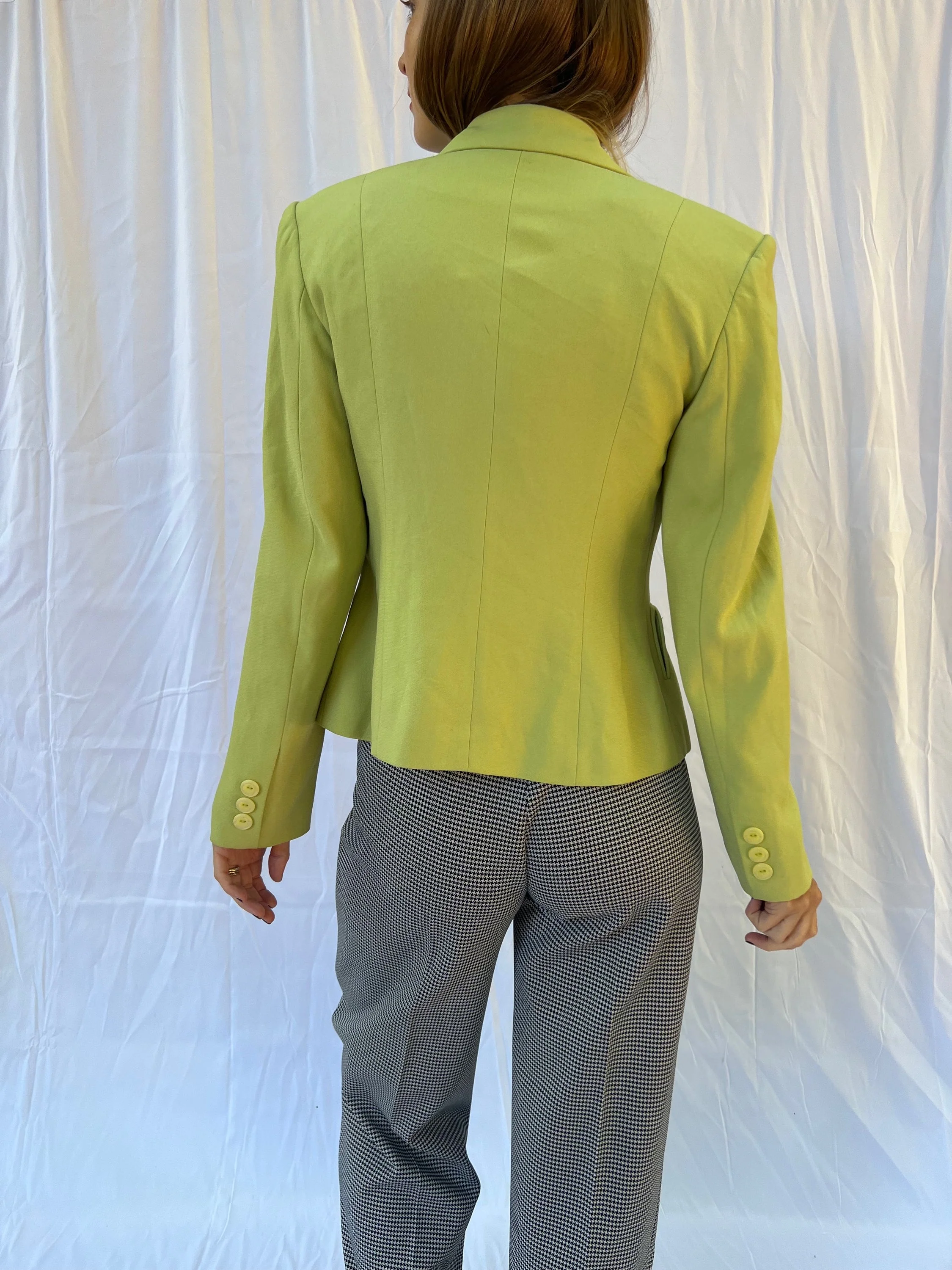 Chartreuse Fitted Blazer - Image 4