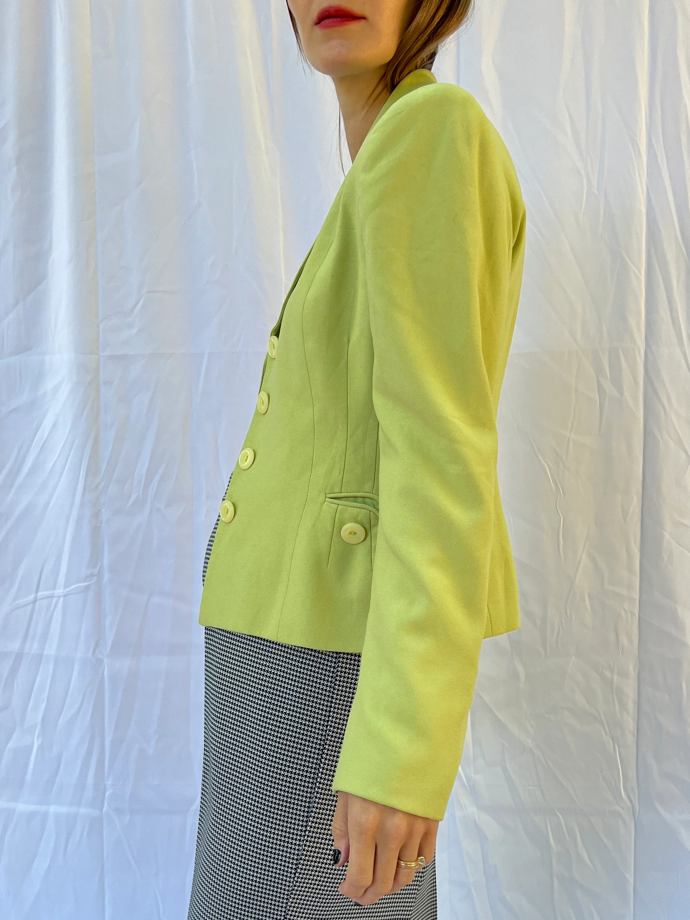 Chartreuse Fitted Blazer - Image 9