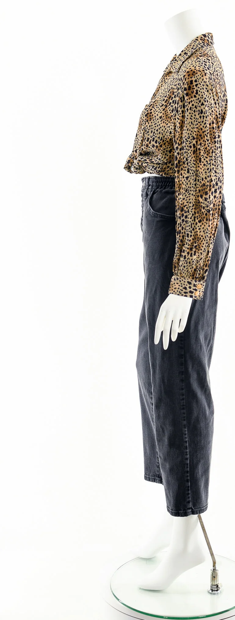 Cheetah Leopard Button Up Breezy Blouse - Image 10