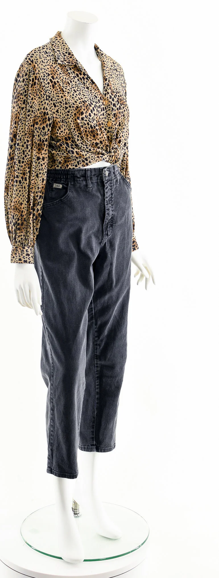 Cheetah Leopard Button Up Breezy Blouse - Image 5