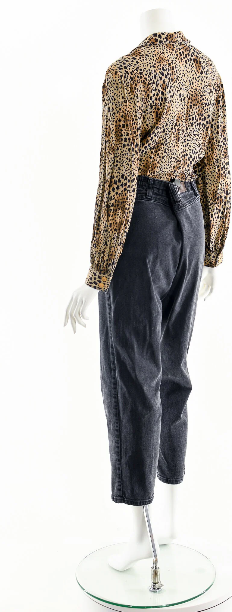 Cheetah Leopard Button Up Breezy Blouse - Image 9