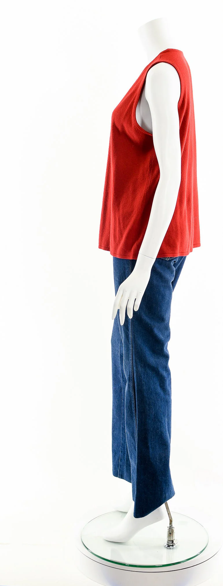 Cherry Red 90s Sleeveless Top by Venezia Jeans - Image 9