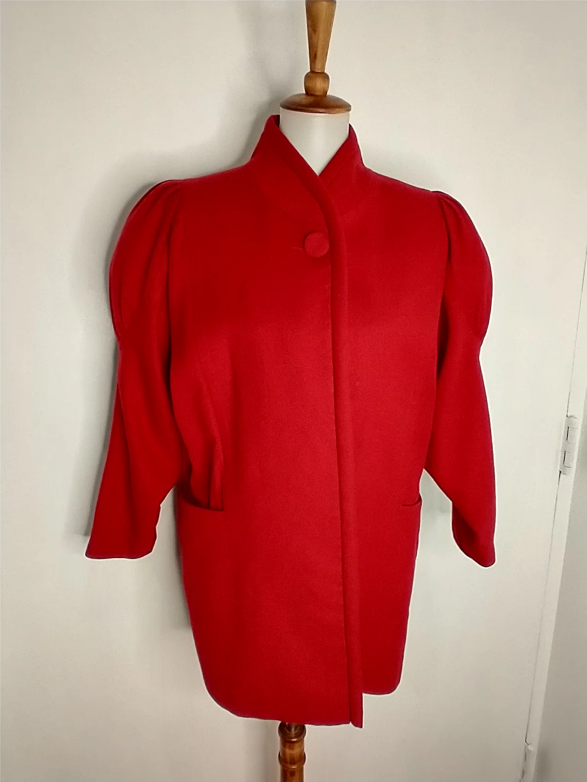 Cherry Red Car Coat - Image 5