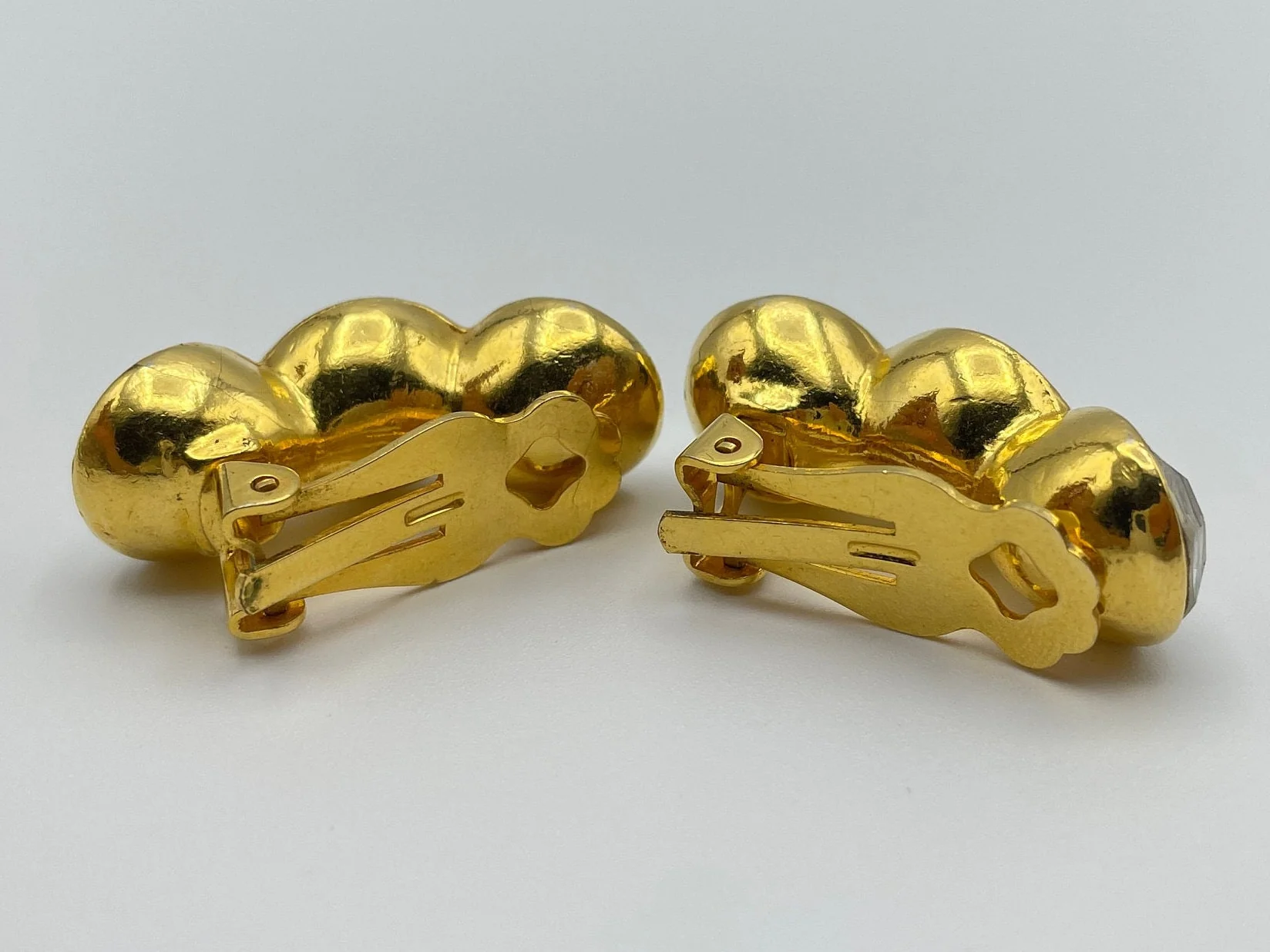 Chic Crystal Half Hoop Clip On Statement Earrings Runway Bijou - Image 7