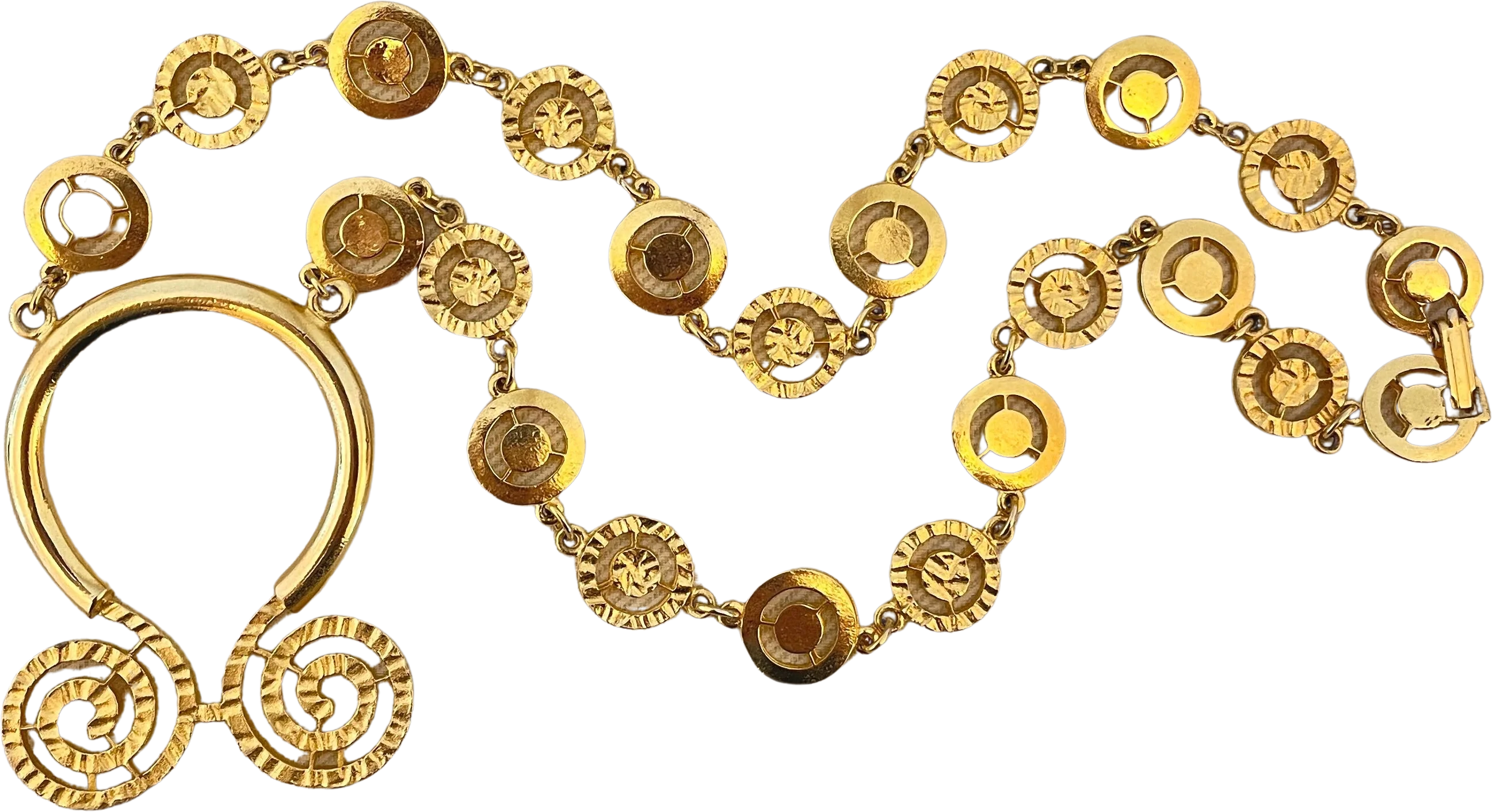 Chic Etruscan Signed Byzantine Kramer Statement Necklace by Kramer