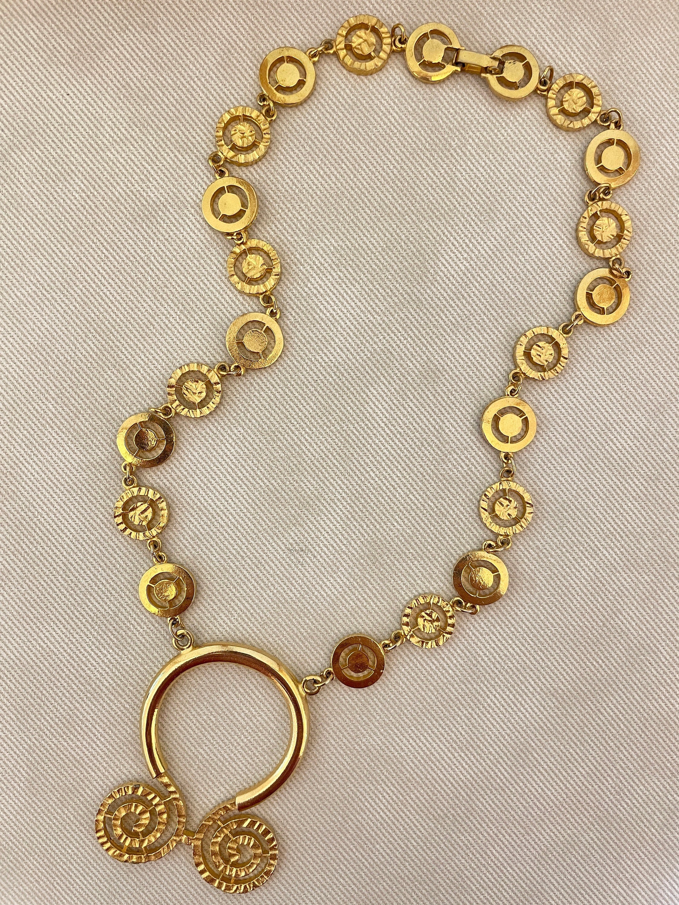 Chic Etruscan Signed Byzantine Kramer Statement Necklace by Kramer - Image 2