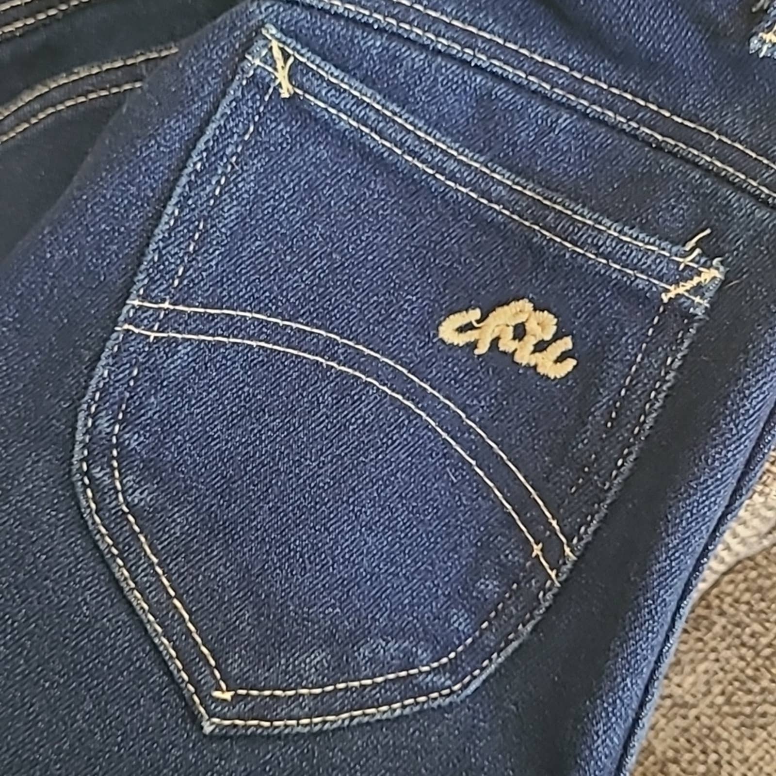 Chic Vintage Dark Wash High Waist Mom Jeans with Contrast Stitching by Chic - Image 8