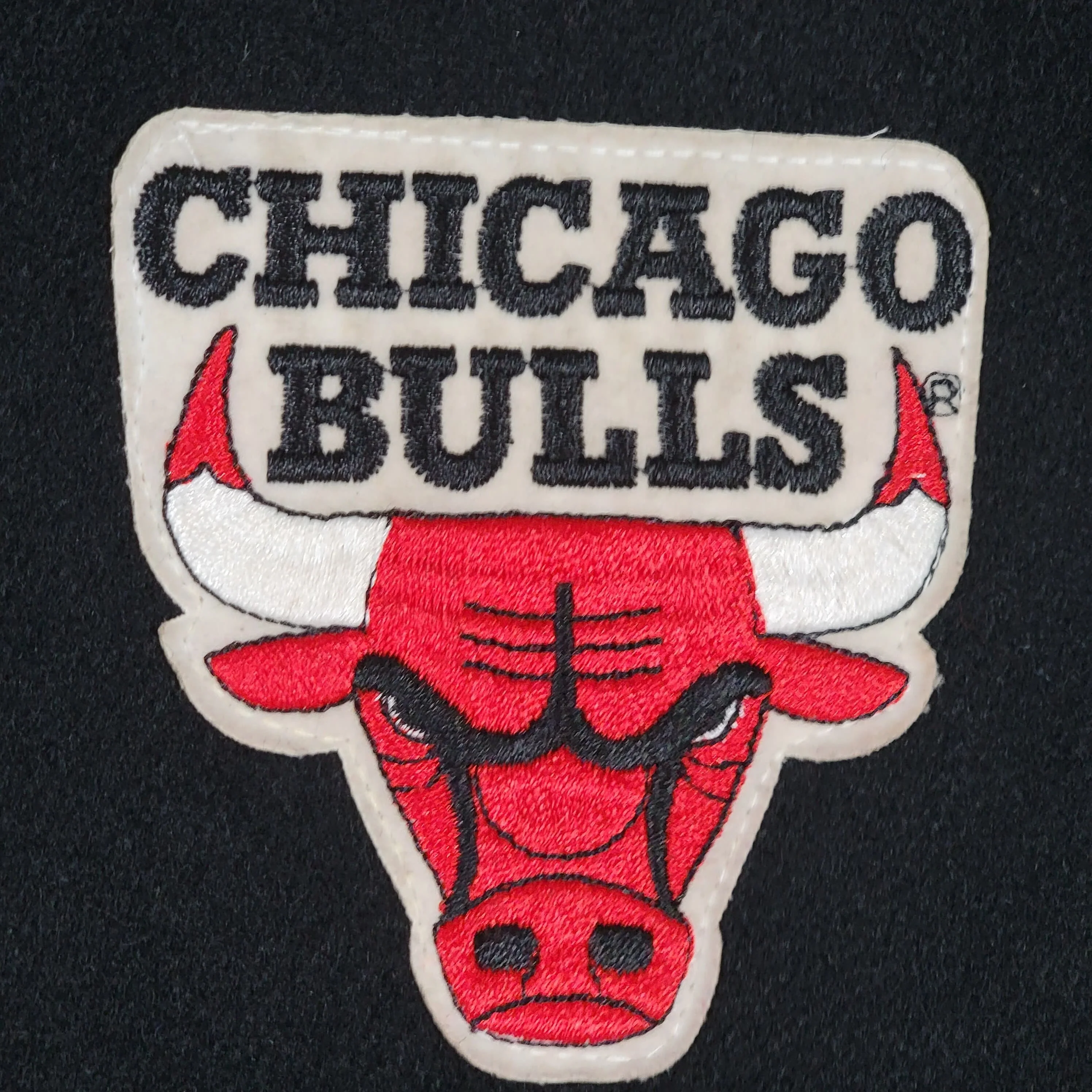 Chicago Bulls Vintage 80s Chalk Line Varsity Jacket Nba Basketball Letterman Black Coat Size Youth Xl by Chalk Line - Image 3
