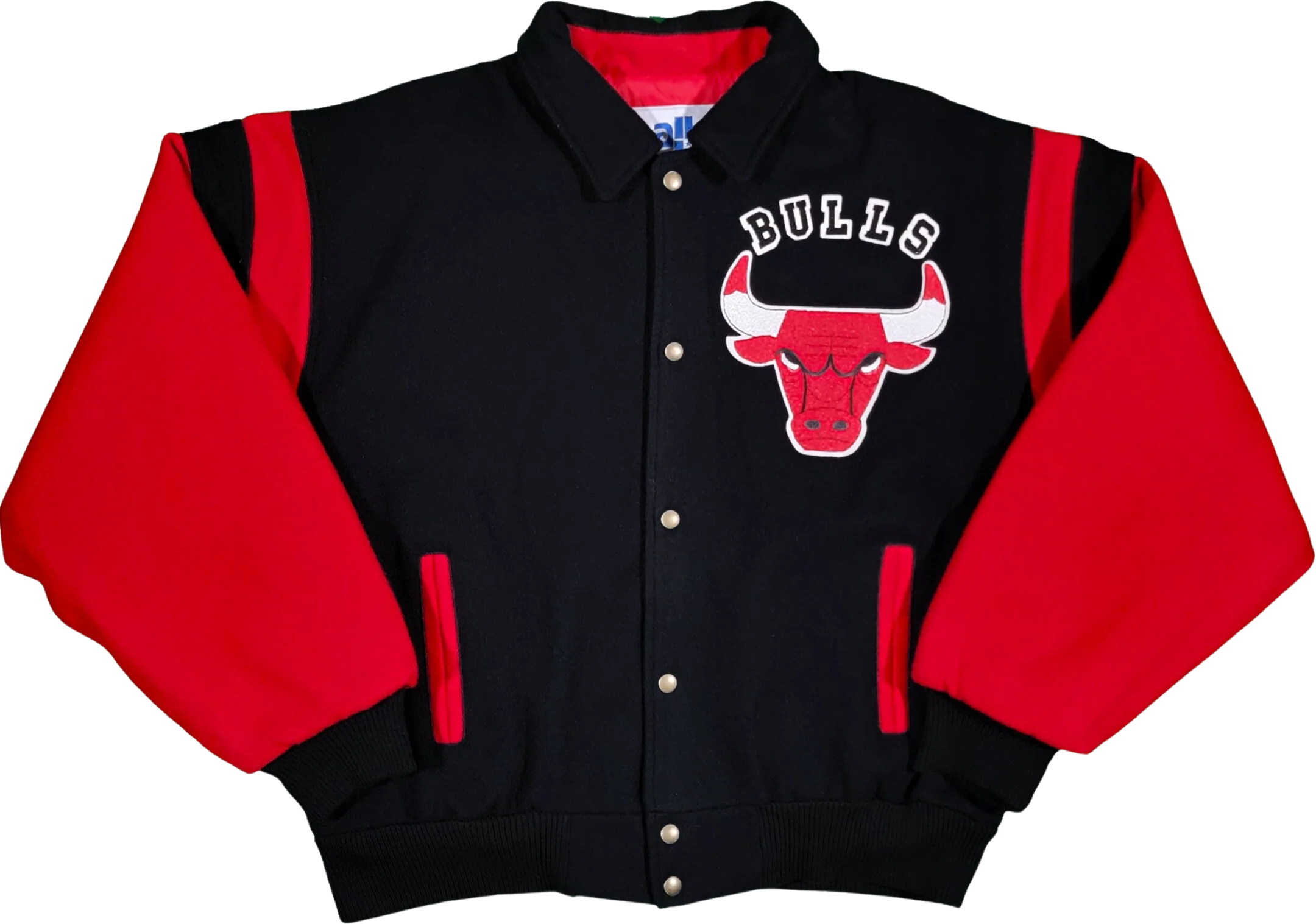 Chicago Bulls Vintage 90s Chalk Line Wool Varsity Jacket - Size Large