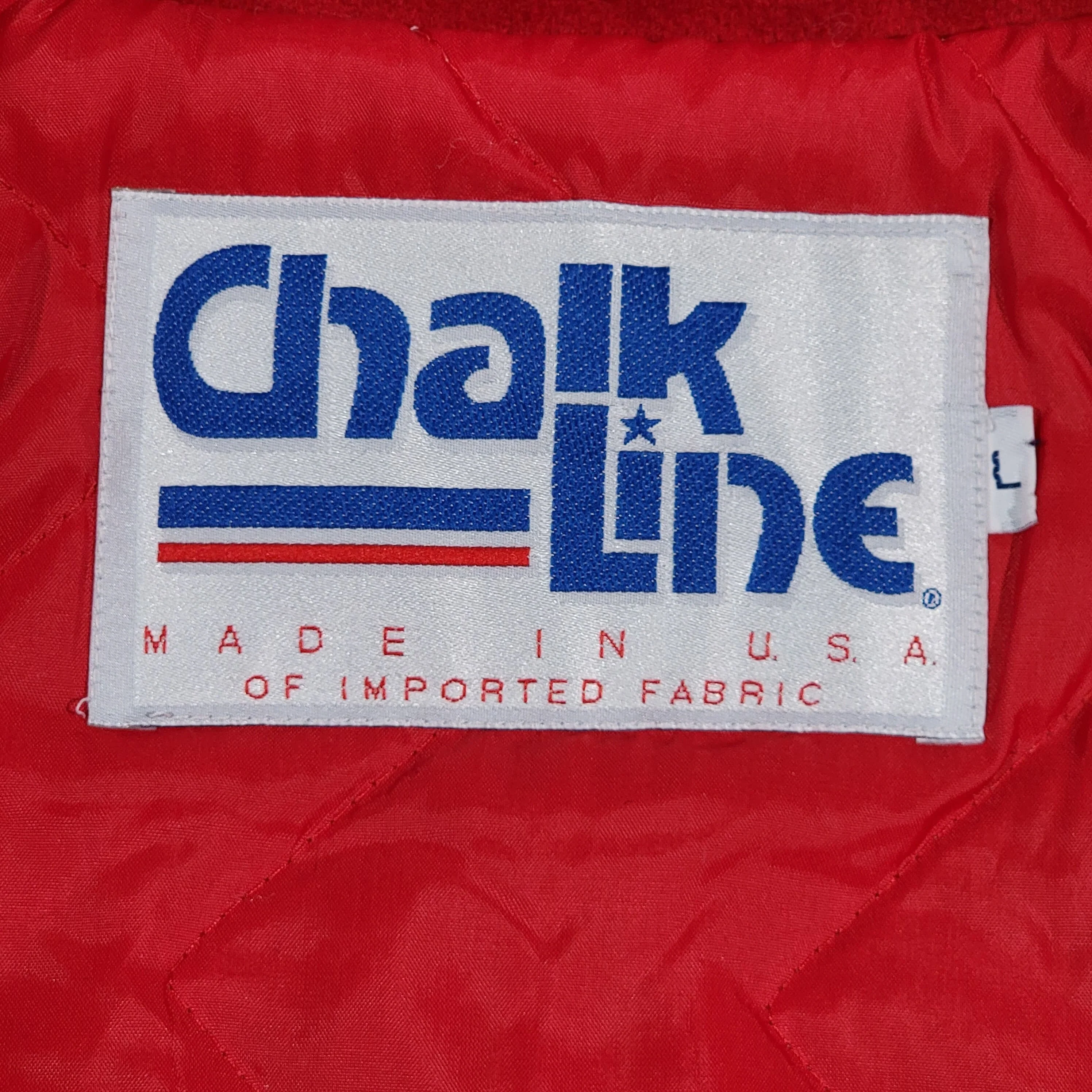 Chicago Bulls Vintage 90s Chalk Line Wool Varsity Jacket - Size Large - Image 8