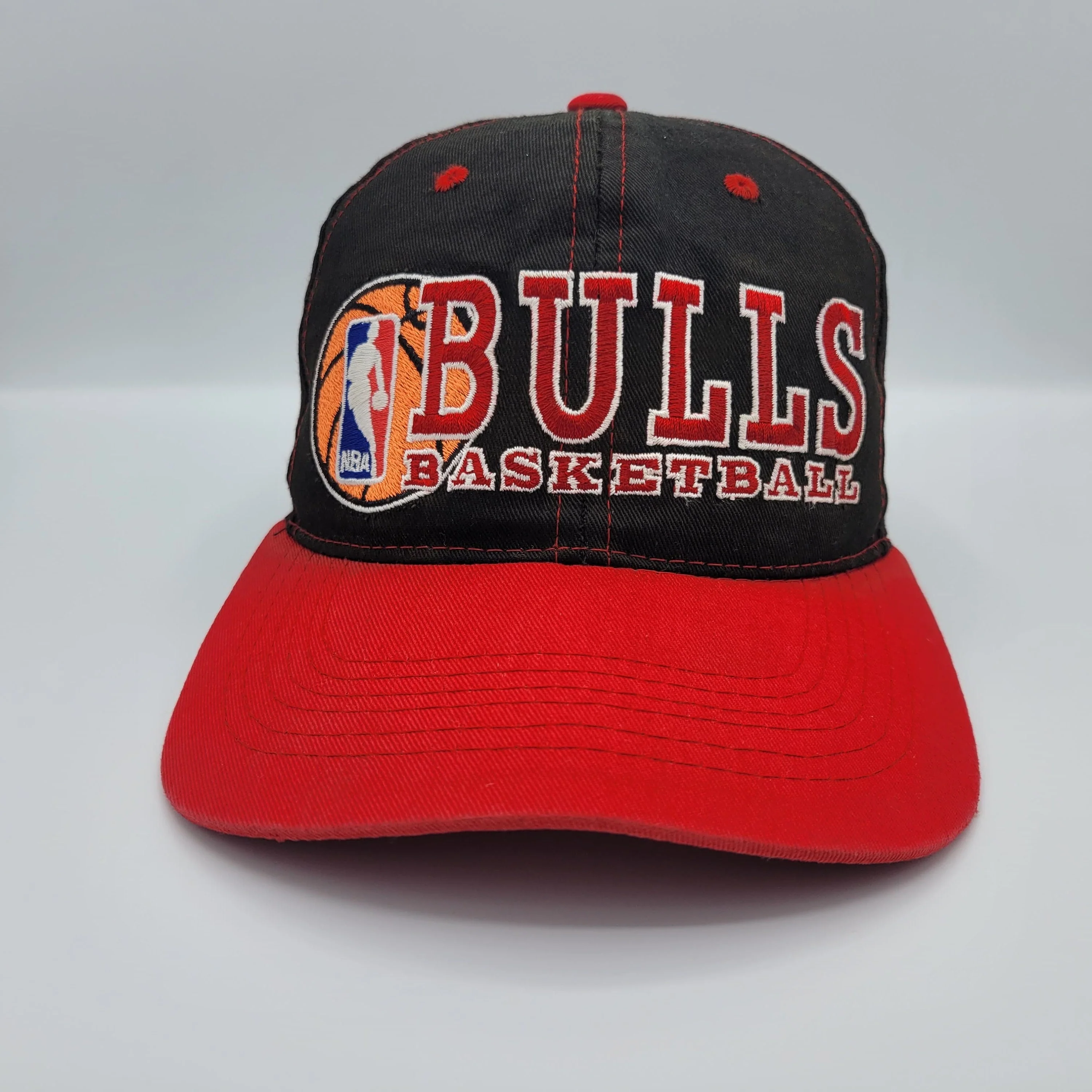 Chicago Bulls Vintage 90s Champion Snapback Hat Nba Basketball Black Red Baseball Cap 100% Cotton One Size Fits All by Champion - Image 3