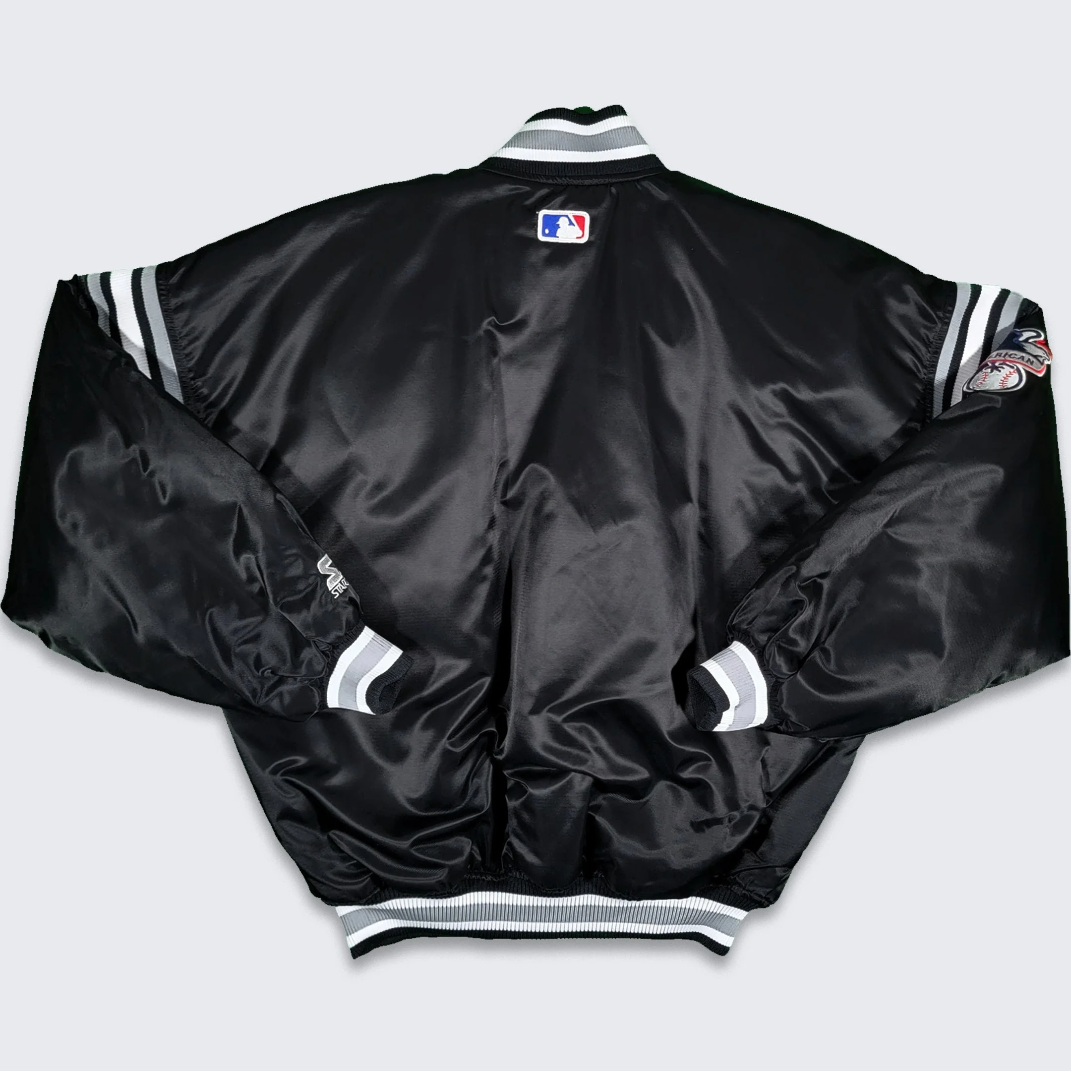 Chicago White Sox Vintage 90s Starter Satin Bomber Jacket - Size Medium M - Image 2