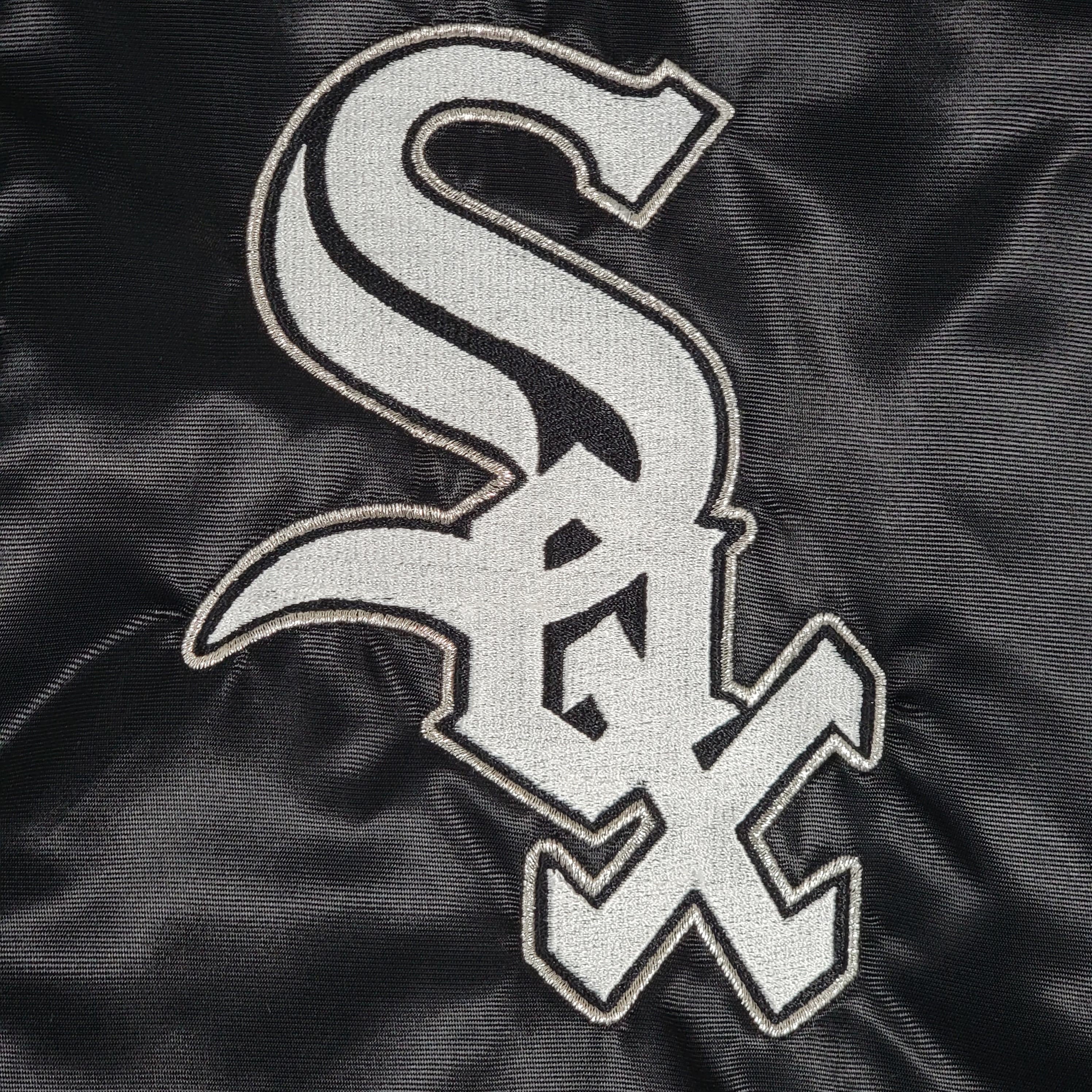 Chicago White Sox Vintage 90s Starter Satin Bomber Jacket - Size Medium M - Image 4