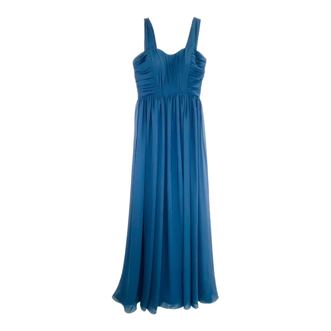Chiffon Dress Luxurious Formal Gown with Great Support Navy 8 by Fanny Fashion - Image 4
