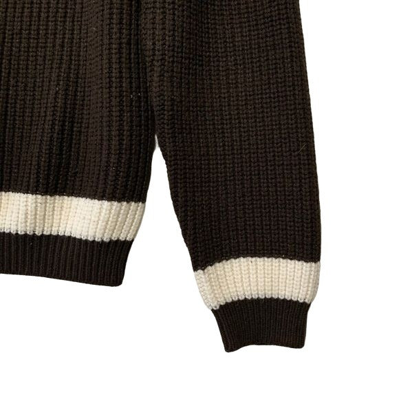 Chocolate Brown Snowflake Chunky Sweater - Image 7