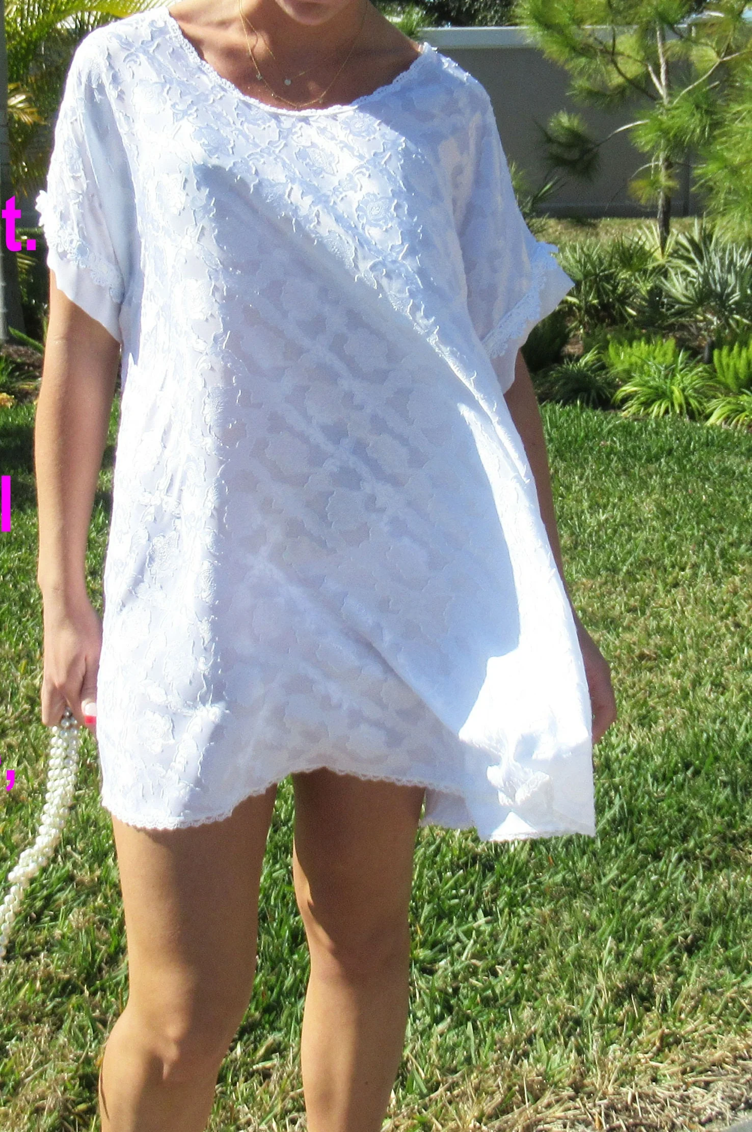Christian Dior Le Connaisseur Nightgown White Polyester Short A-Line by Christian Dior - Image 6