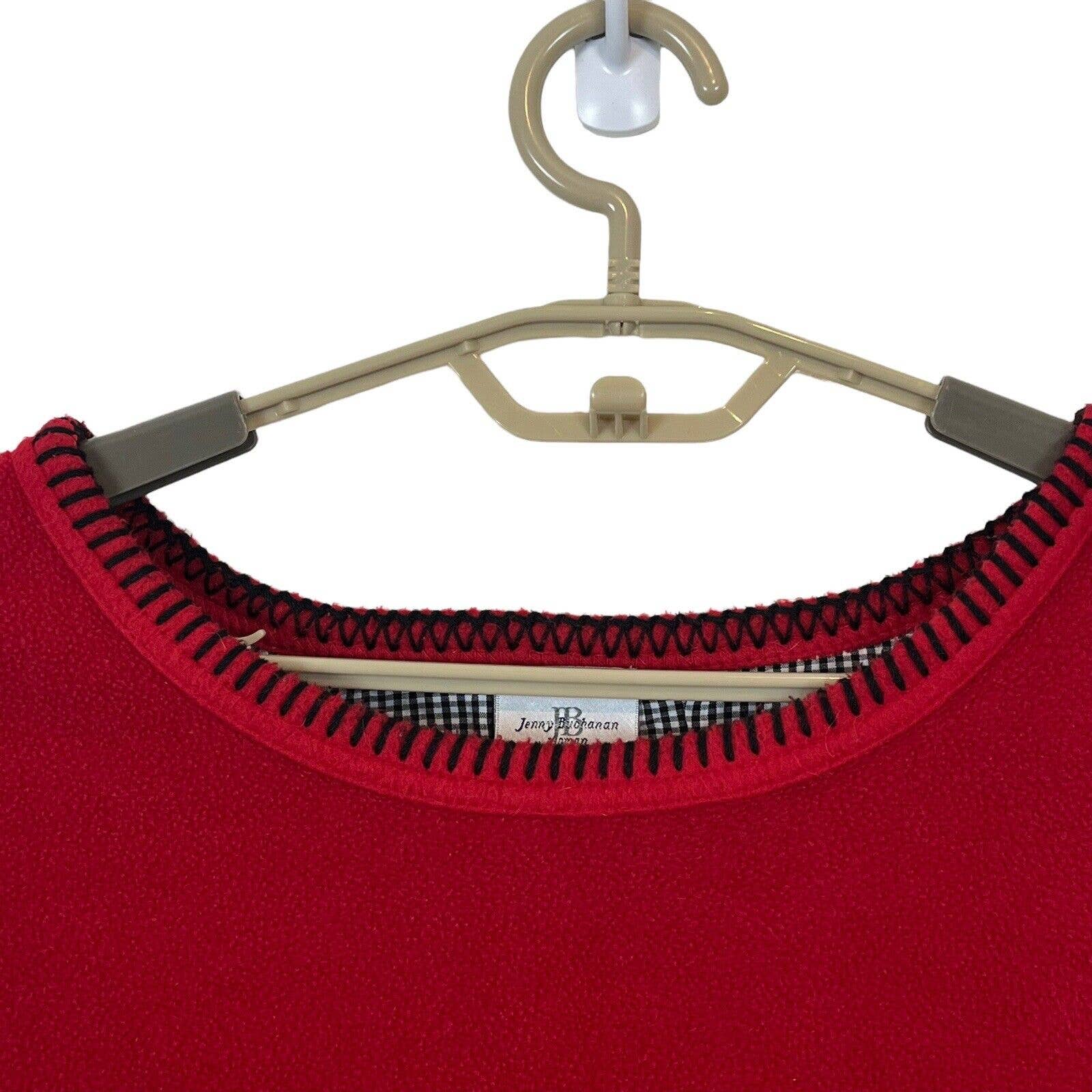 Christmas Cat Pullover Cozy Fleece Sweater Women's Red Size 3x by Jenny Buchanan - Image 7