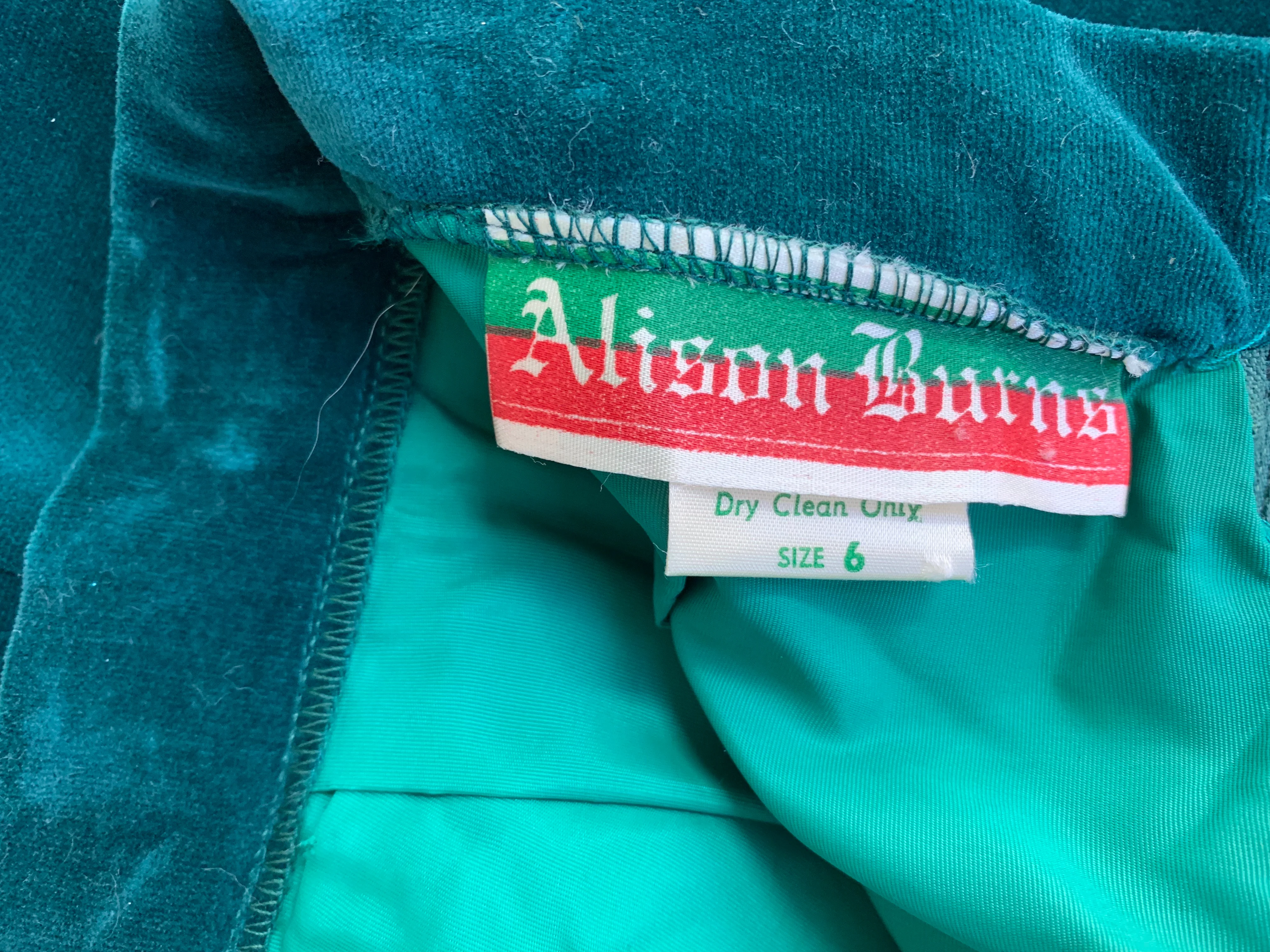 Christmas Green Velveteen Embroidered Maxi Skirt By Alison Burns - Image 10