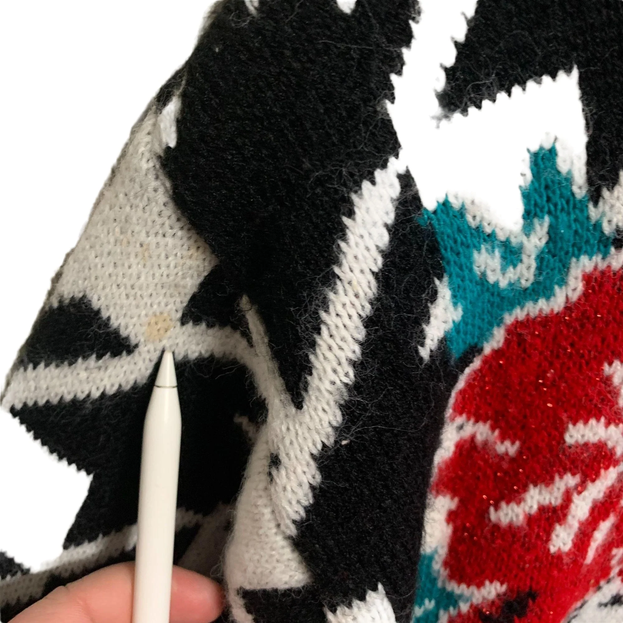 Chunky Abstract Floral Sweater - Image 6