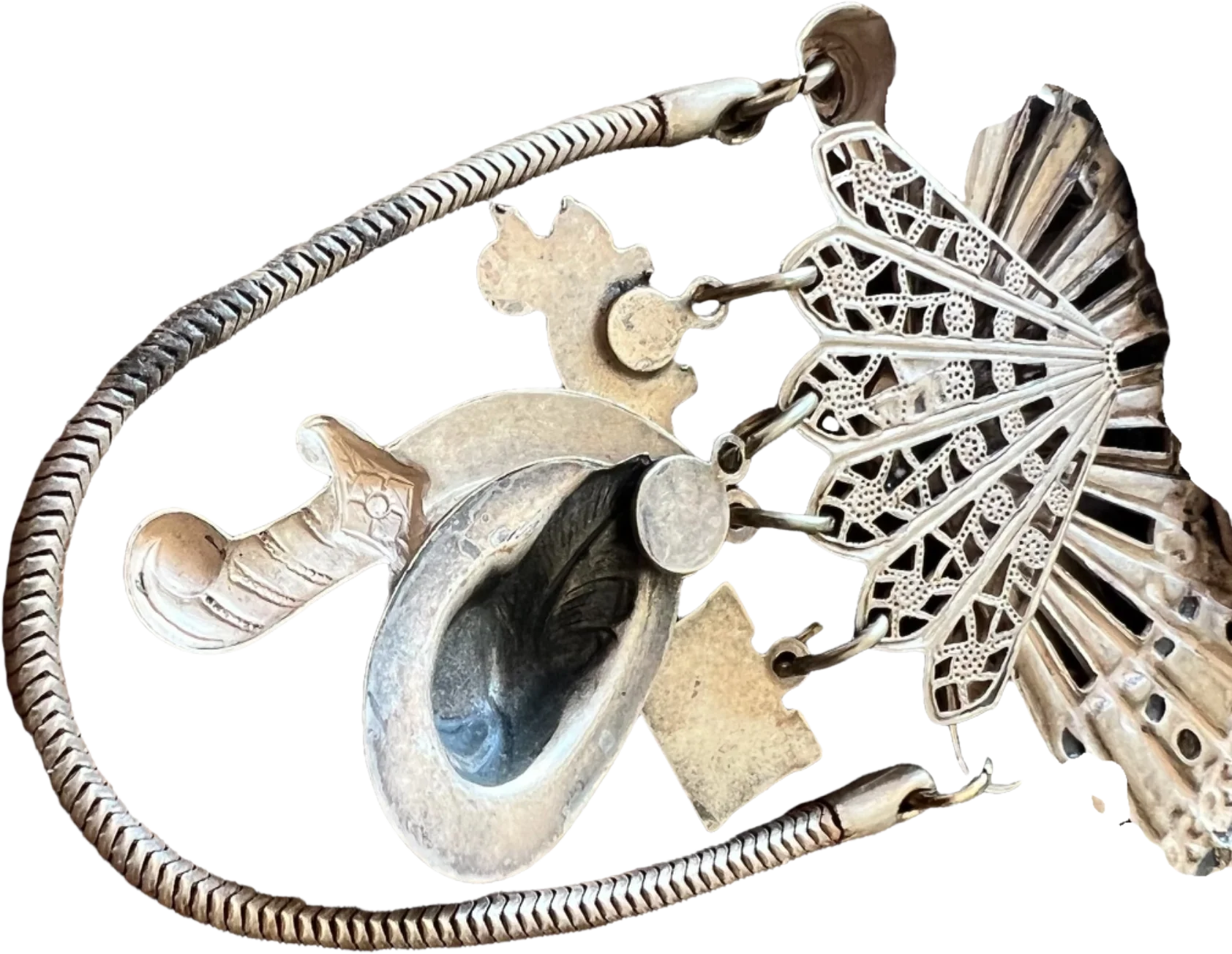 Cinderella Carriage Brooch With Dangle Charms - Image 2