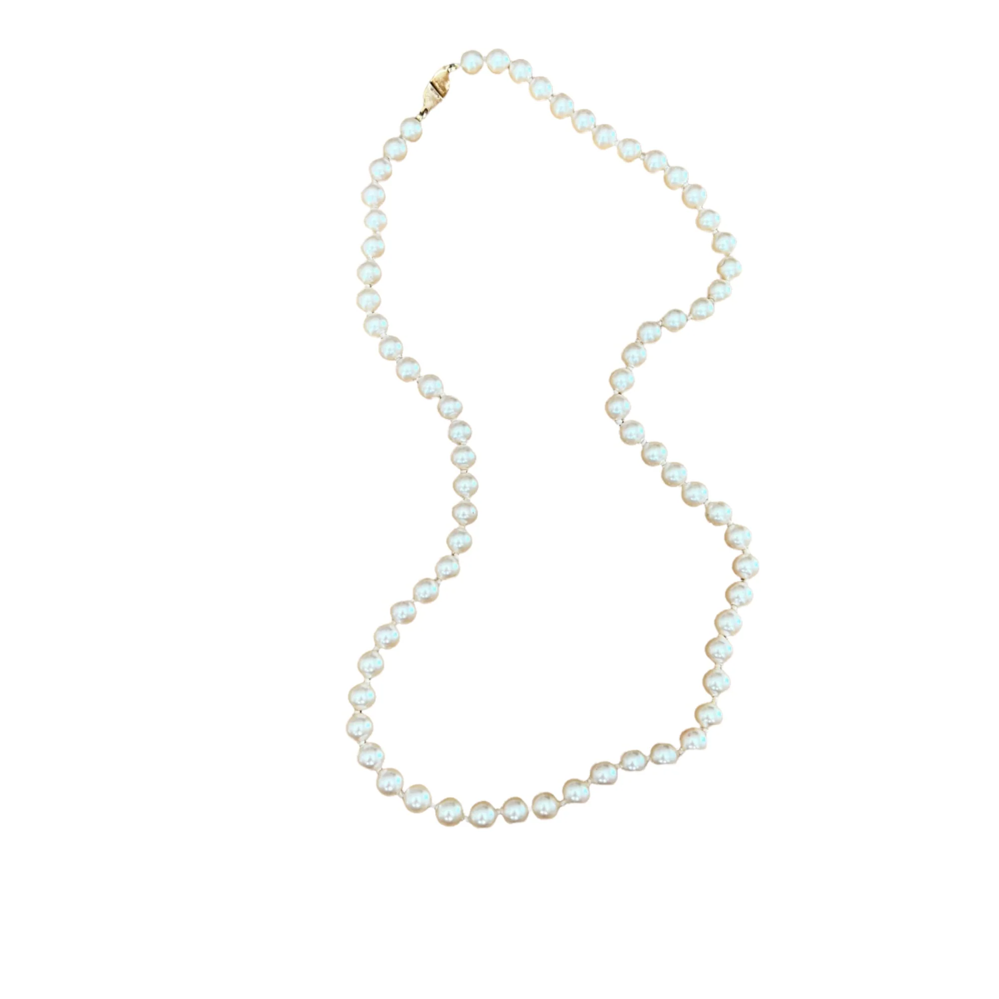 Classic Costume Pearl Necklace 20" Strand By Monet - Image 3