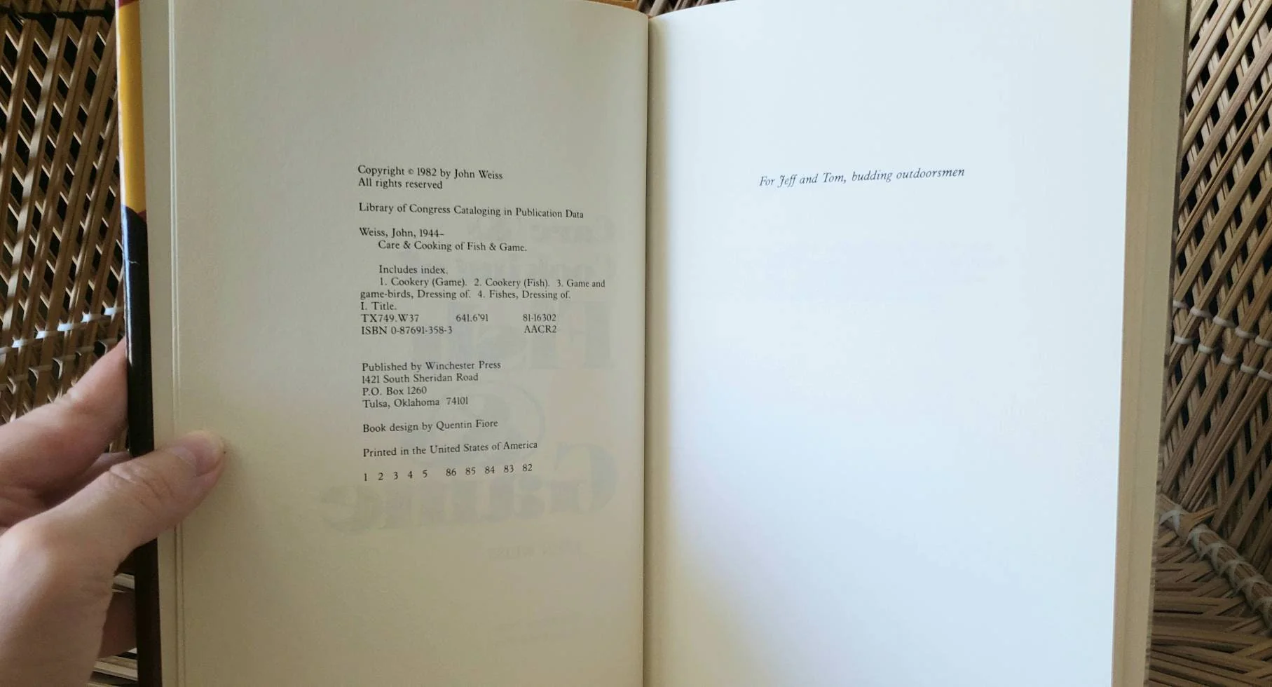 Clearance 1982 Care and Cooking of Fish and Game by John Weiss - Image 4