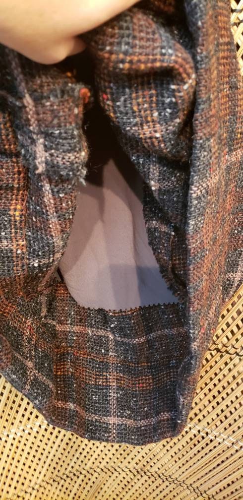 Clearance 60s Charcoal and Orange Wool Skirt - Image 9