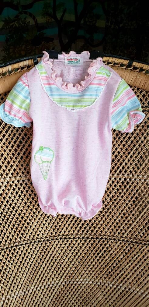 Clearance 70s Pink Baby Bodysuit with Ice Cream Cone by Health-Tex by Health-tex - Image 4