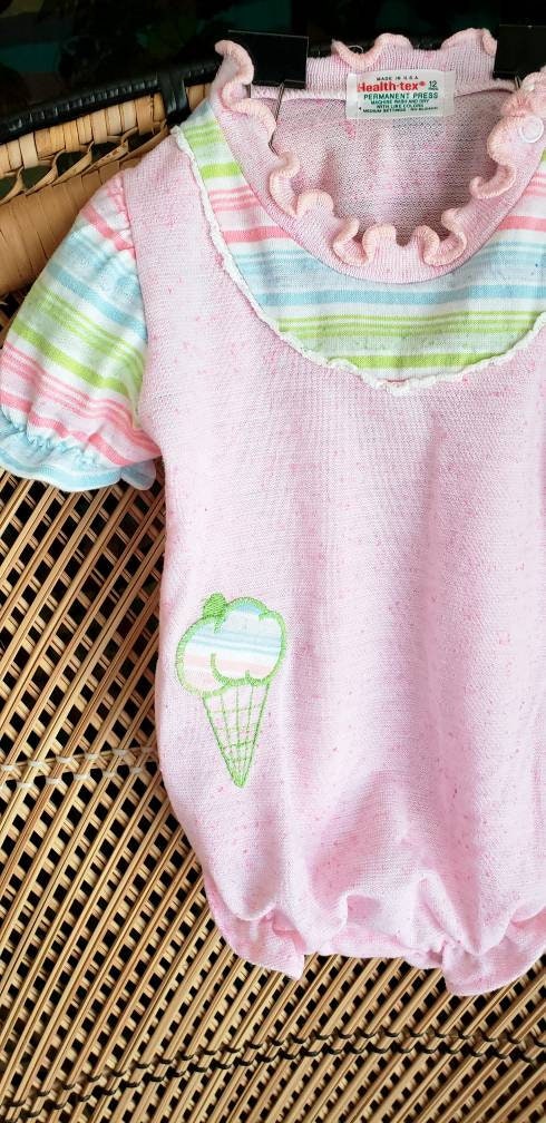 Clearance 70s Pink Baby Bodysuit with Ice Cream Cone by Health-Tex by Health-tex - Image 5