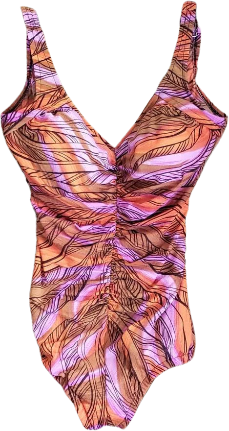 Clearance 70s Ruched Swimsuit One Piece Swimsuit Vintage Swimsuit Sm