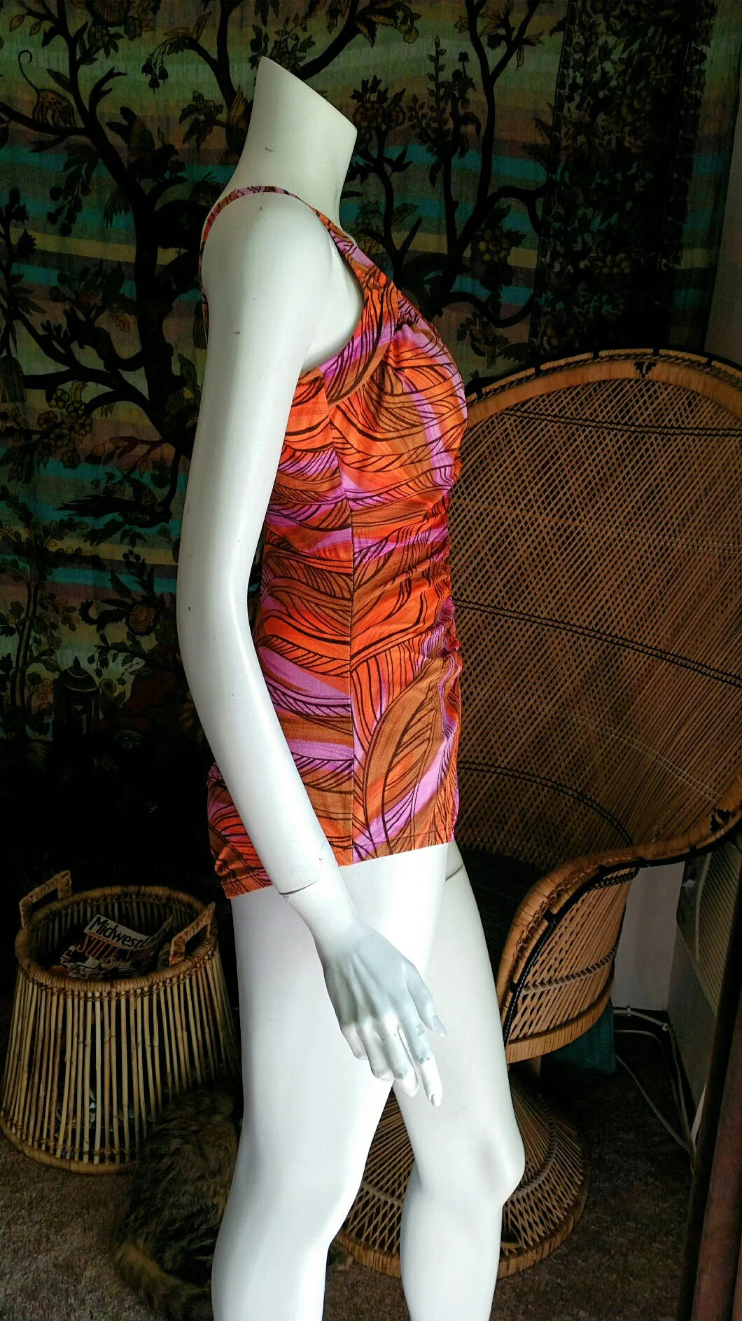 Clearance 70s Ruched Swimsuit One Piece Swimsuit Vintage Swimsuit Sm - Image 5