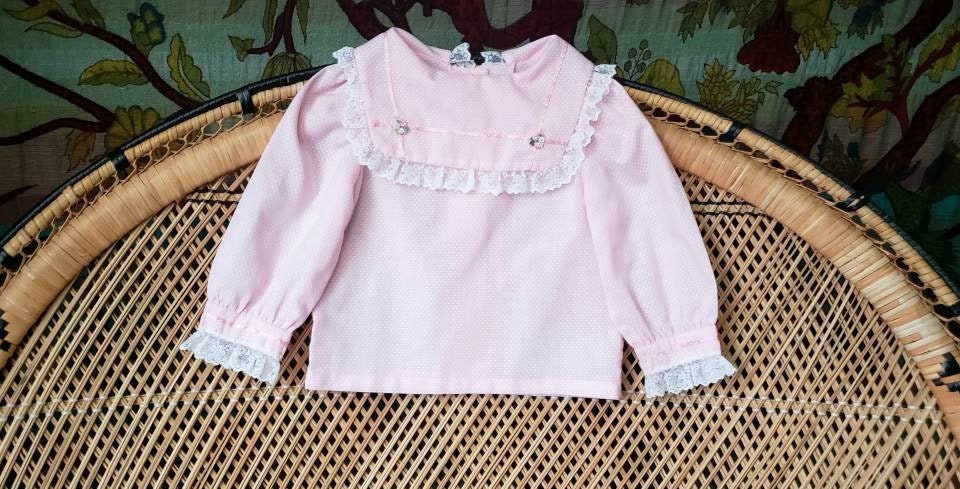 Clearance 80s Pink Toddler Shirt Jcpenney Vintage Pink Girls Shirt, Spring Girls Shirt, Pretty Pink Toddler Shirt, 2t by Toddle Time - Image 2