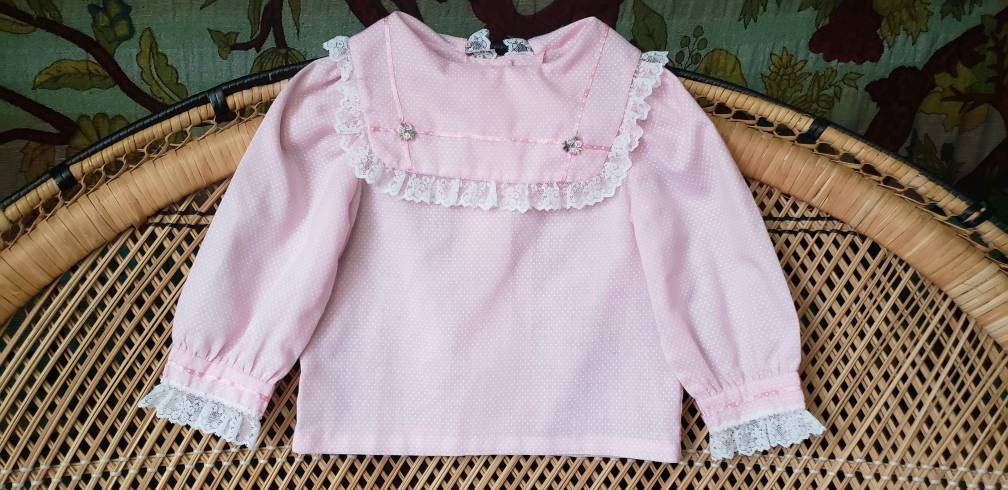 Clearance 80s Pink Toddler Shirt Jcpenney Vintage Pink Girls Shirt, Spring Girls Shirt, Pretty Pink Toddler Shirt, 2t by Toddle Time - Image 4
