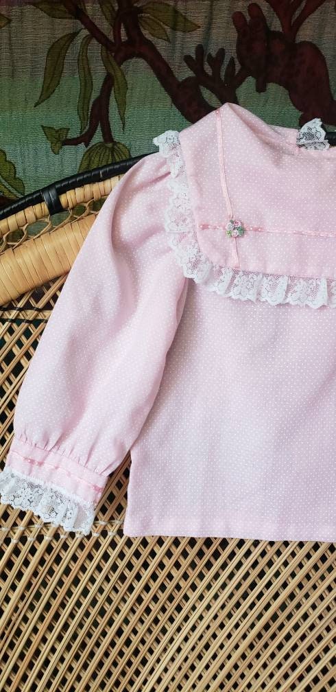 Clearance 80s Pink Toddler Shirt Jcpenney Vintage Pink Girls Shirt, Spring Girls Shirt, Pretty Pink Toddler Shirt, 2t by Toddle Time - Image 6