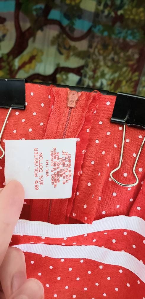 Clearance 80s Red Polka Dot Girls Dress Girls 6x by Love - Image 9