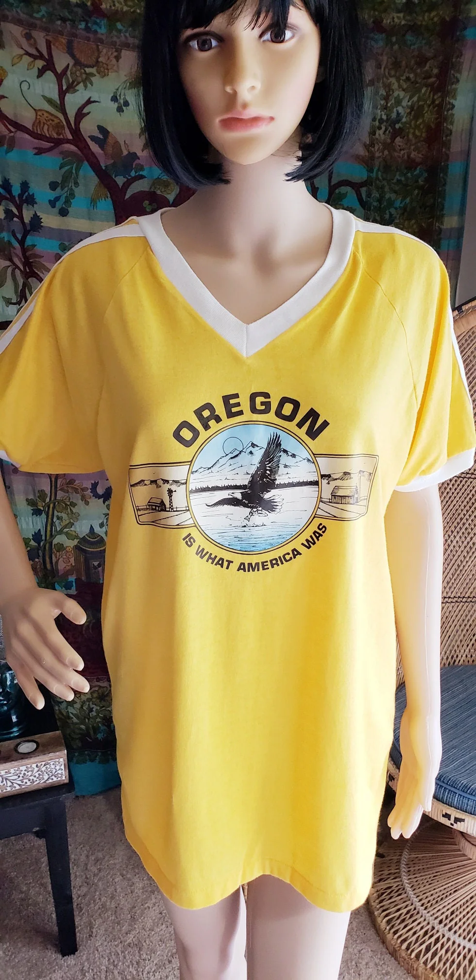 Clearance 80s Yellow Oregon T-Shirt by Bantam - Image 3