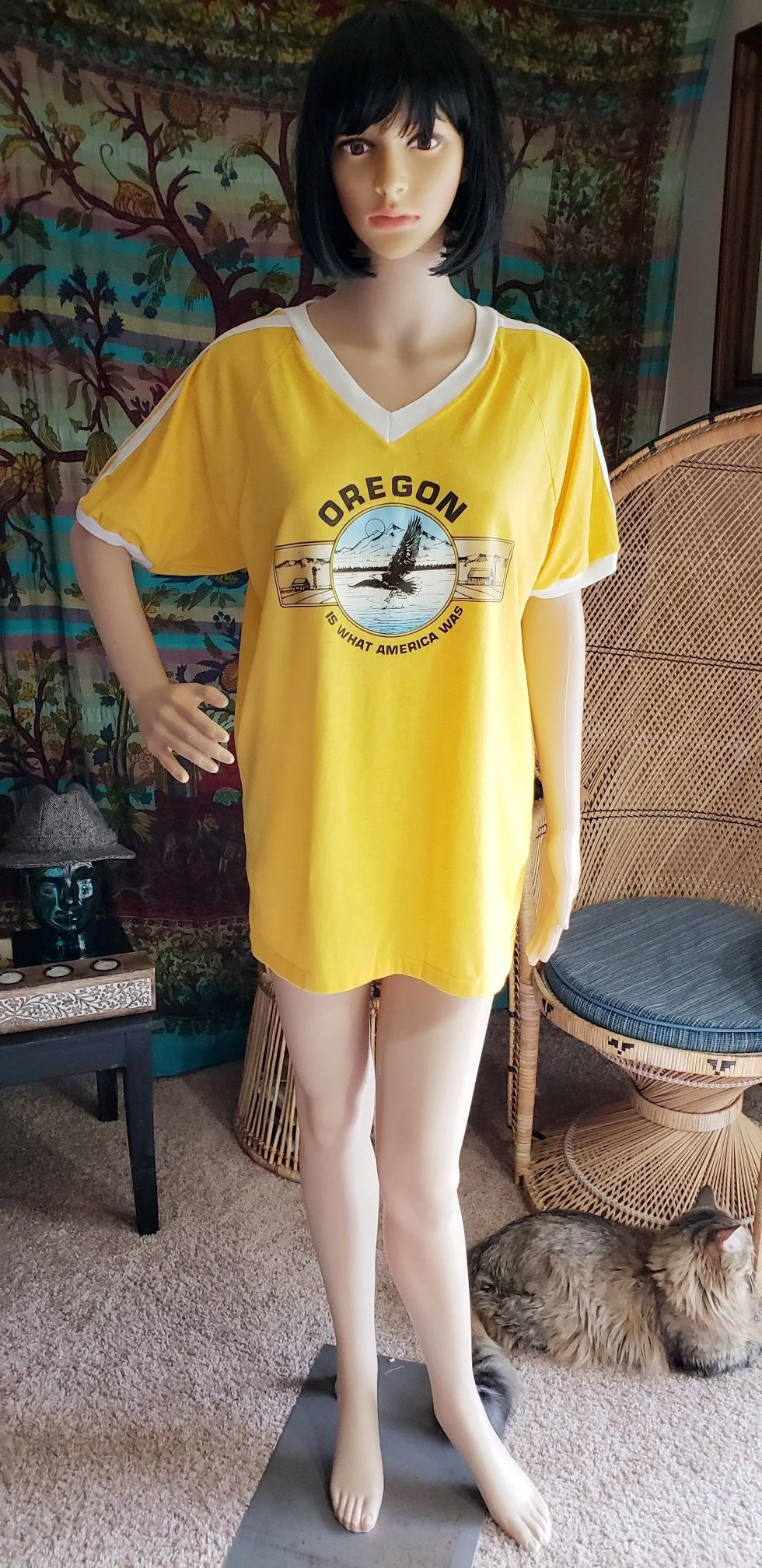 Clearance 80s Yellow Oregon T-Shirt by Bantam - Image 4