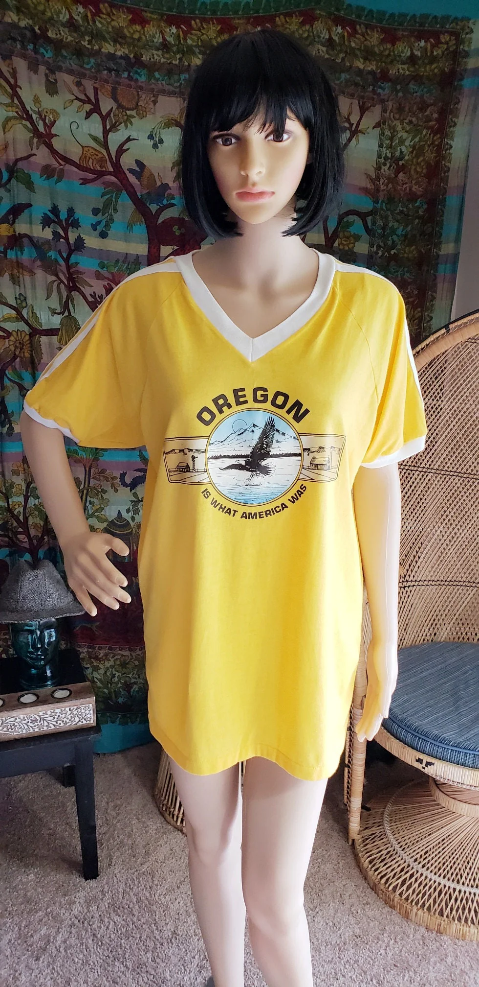 Clearance 80s Yellow Oregon T-Shirt by Bantam - Image 6