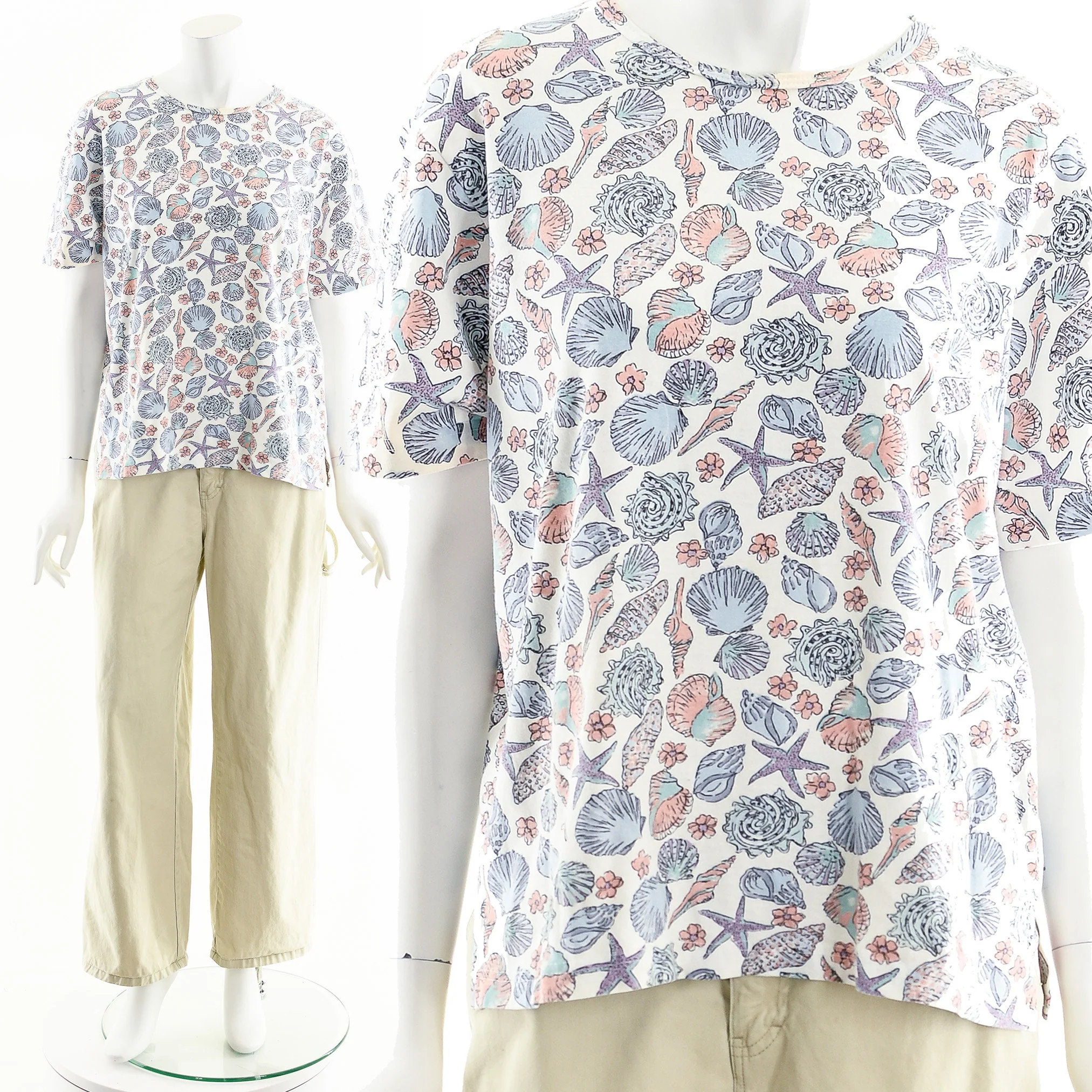 Coastal Ocean Vibe Shirt Vintage Seashell T-Shirt by Bonworth - Image 3