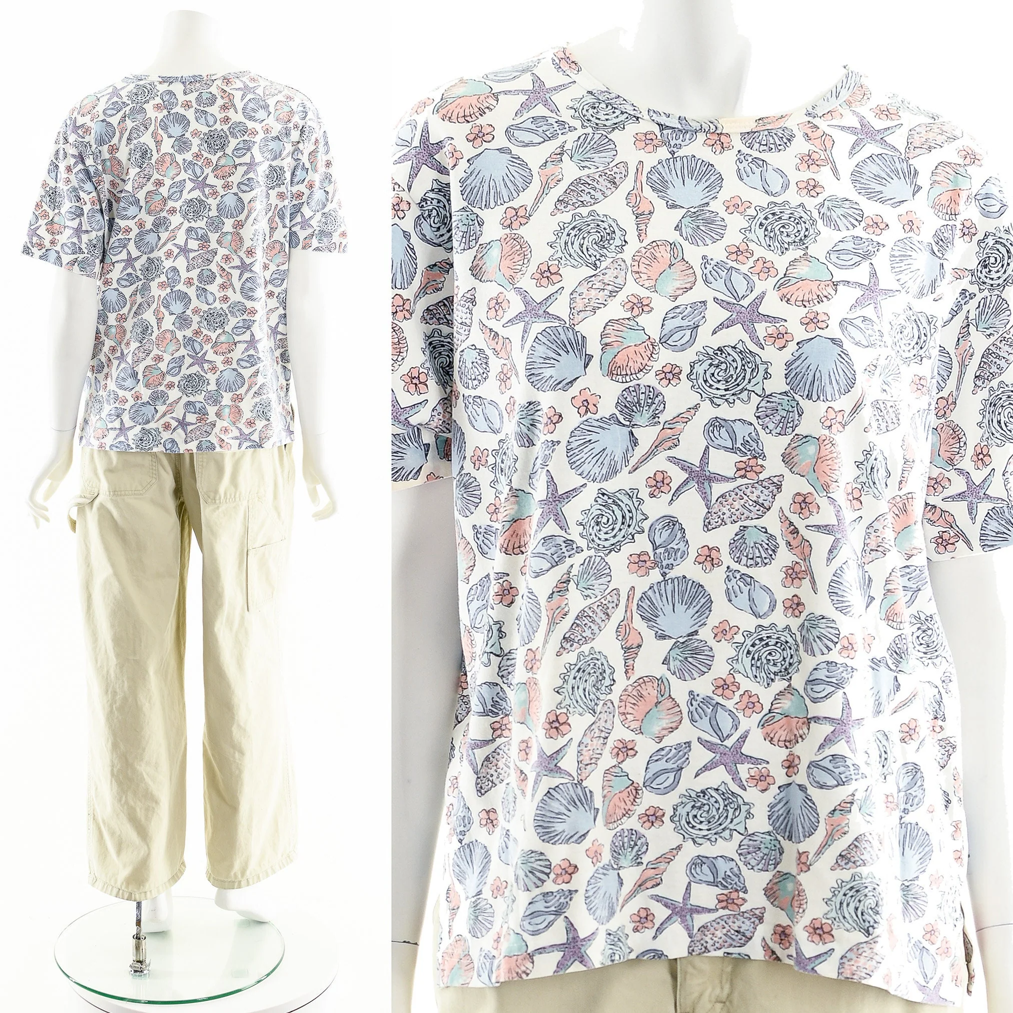 Coastal Ocean Vibe Shirt Vintage Seashell T-Shirt by Bonworth - Image 4