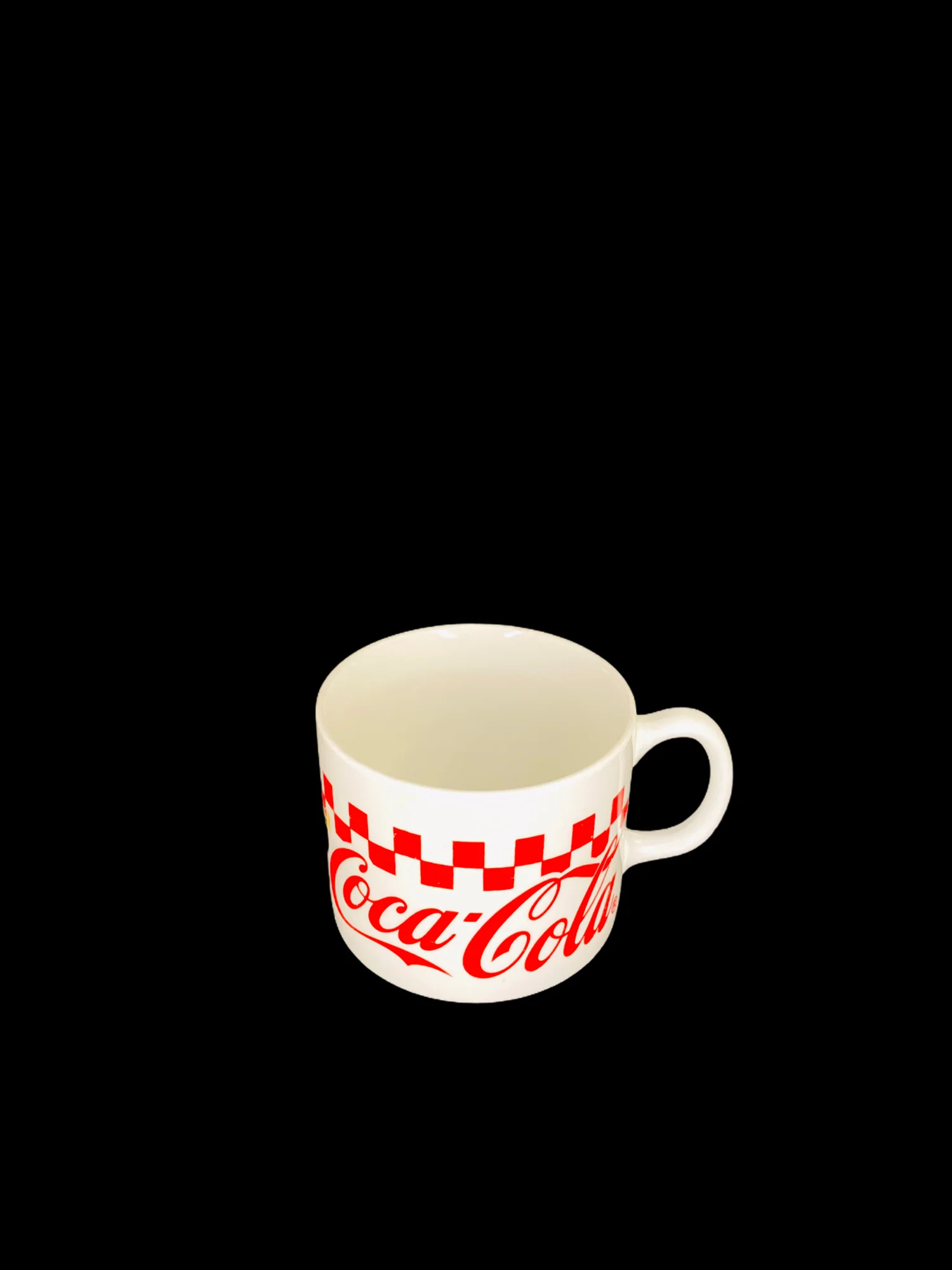 Coca Cola Gibson Vintage Checkered Mugs Pair 1997 Retired by Coca Cola By Gibson - Image 4