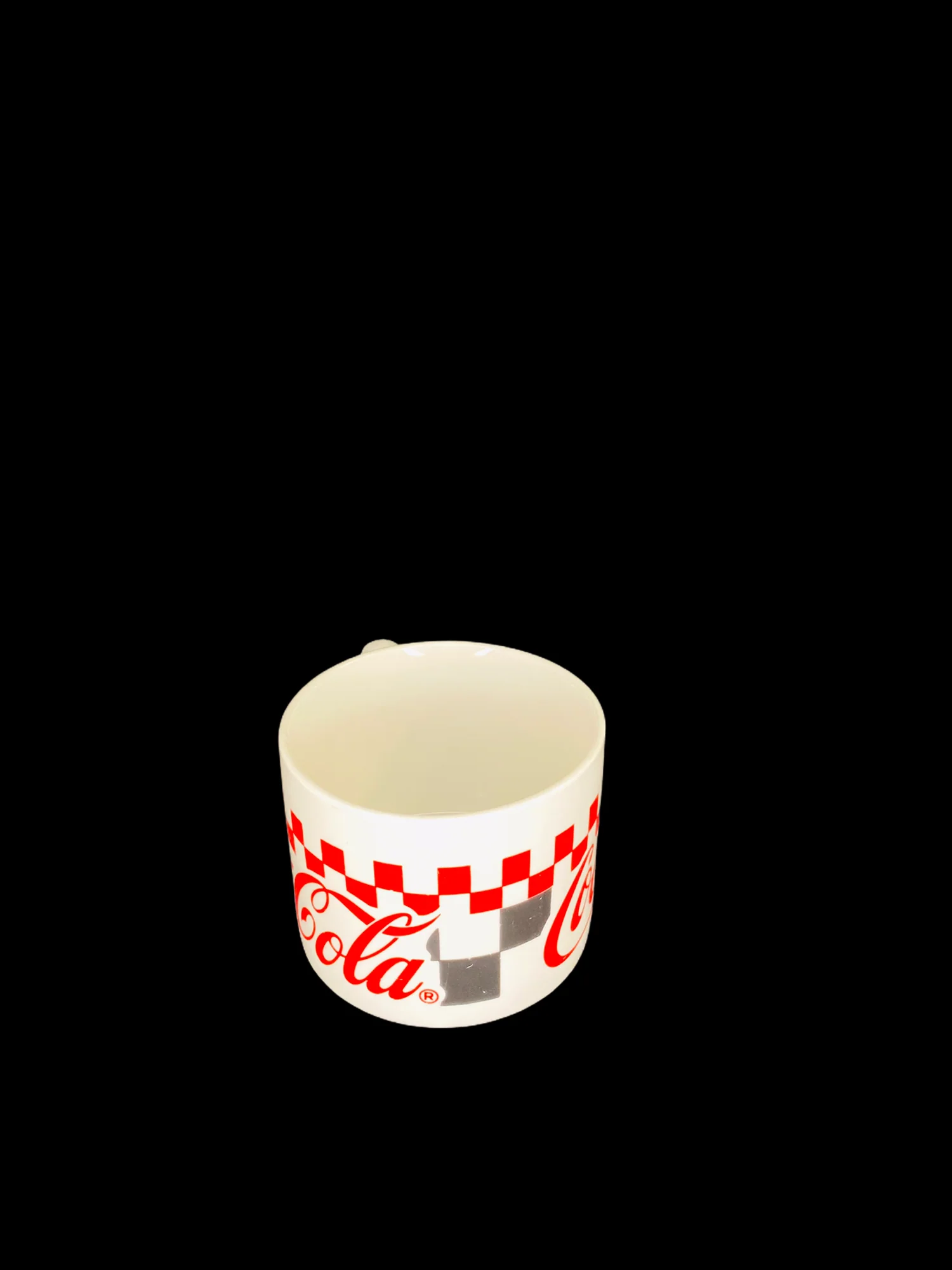 Coca Cola Gibson Vintage Checkered Mugs Pair 1997 Retired by Coca Cola By Gibson - Image 5