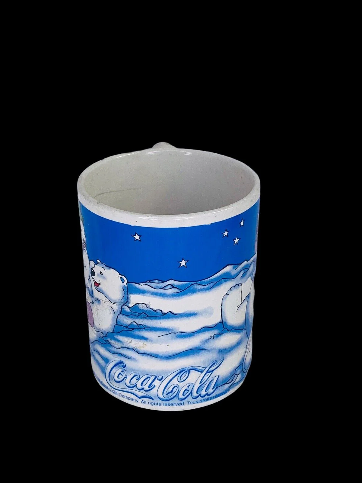 ☆ Coca Cola Polar Bear Mug Cup Coffee Coke Gibson 1999 Snow Winter Holiday Vntg - Image 8