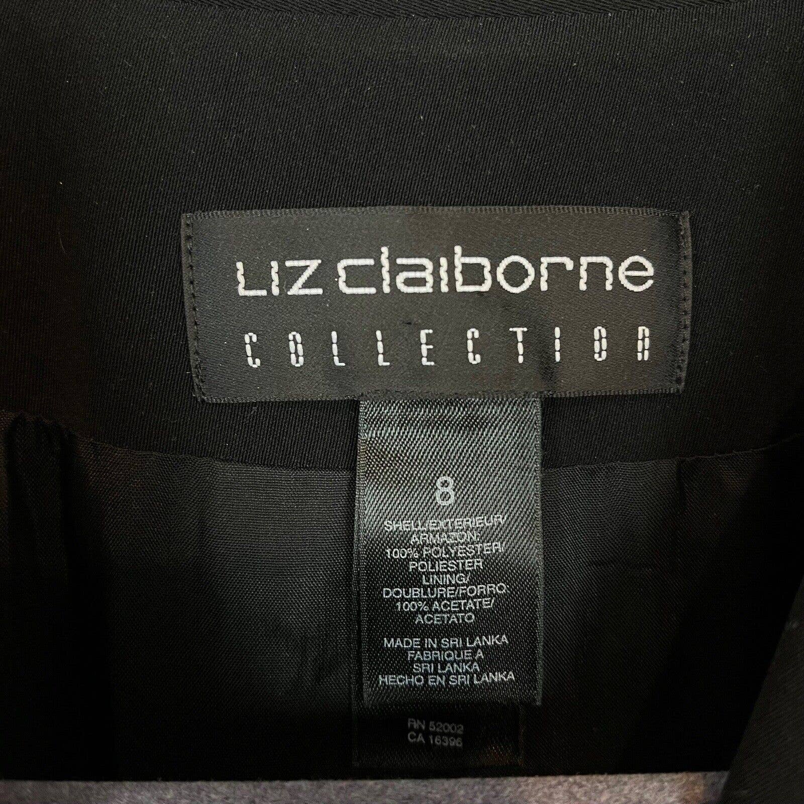 Collection Black Blazer Career Women 90s Retro Three Button Size 8 by Liz Claiborne - Image 6