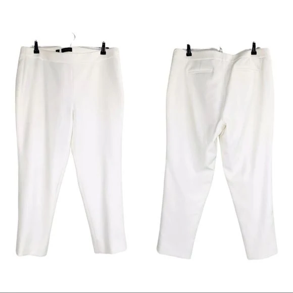 Collection Karen Straight Leg Cigarette Ankle Lined Womens Pants White by Carlisle - Image 4