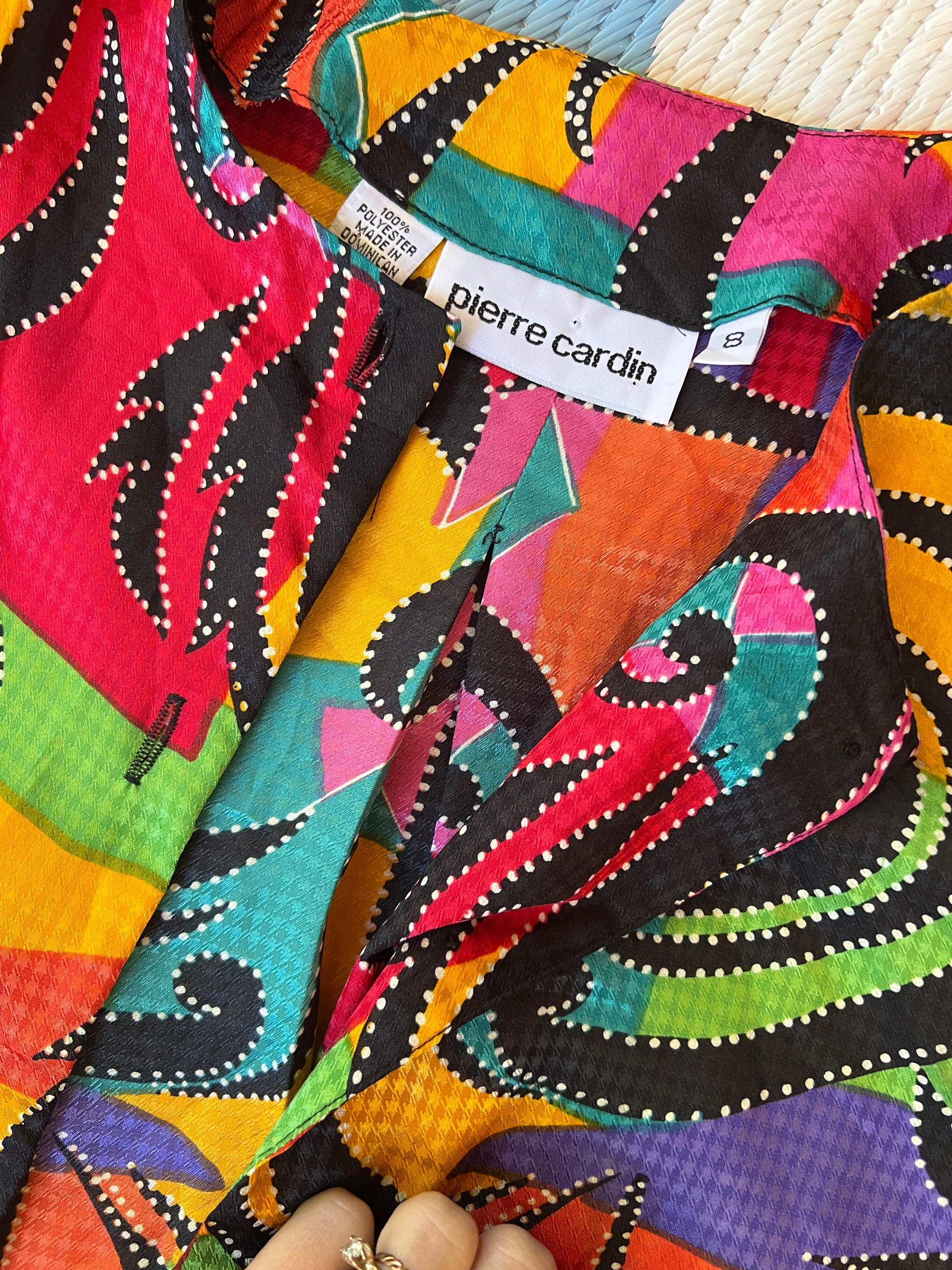 Colorful Vibrant Print Shirt Jacket by Pierre Cardin - Image 8