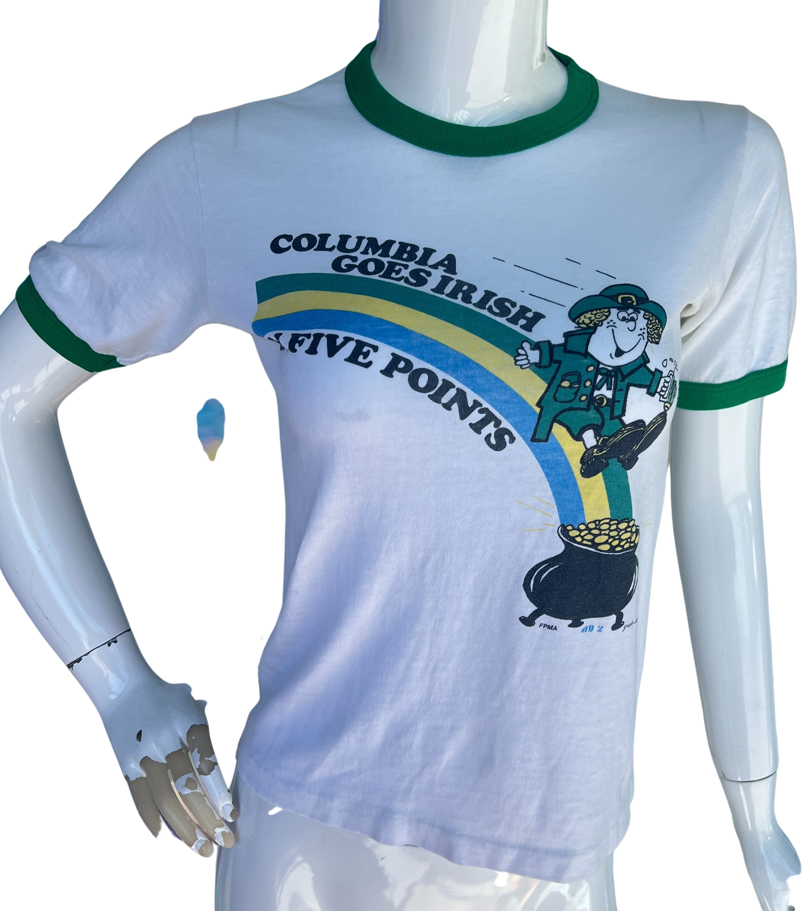 Columbia Goes Irish Leprechaun T-Shirt  by Hanes