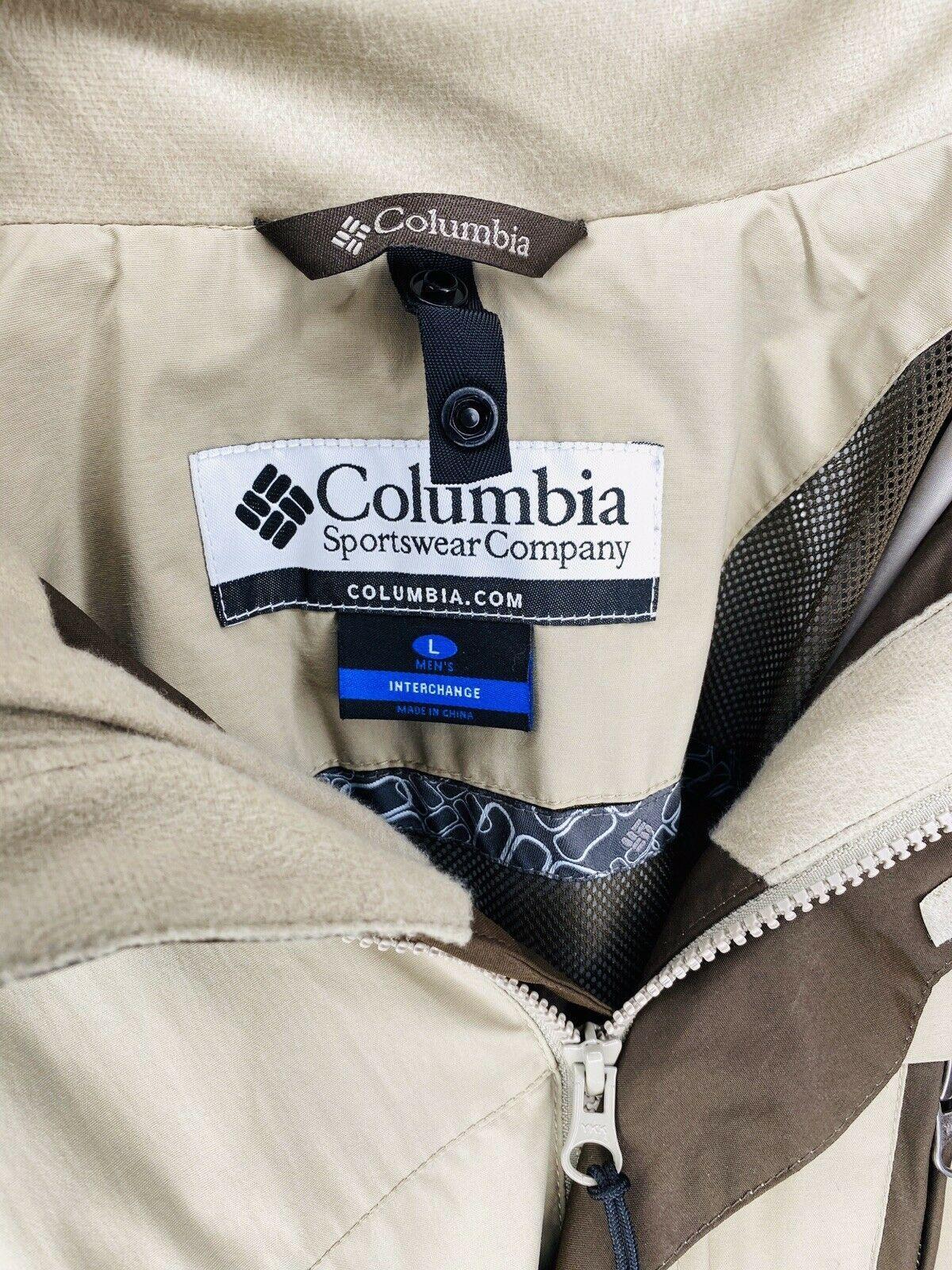 Columbia Sportswear Jacket Mens Large Nylon Hooded Jacket Tan Brown by Columbia - Image 7