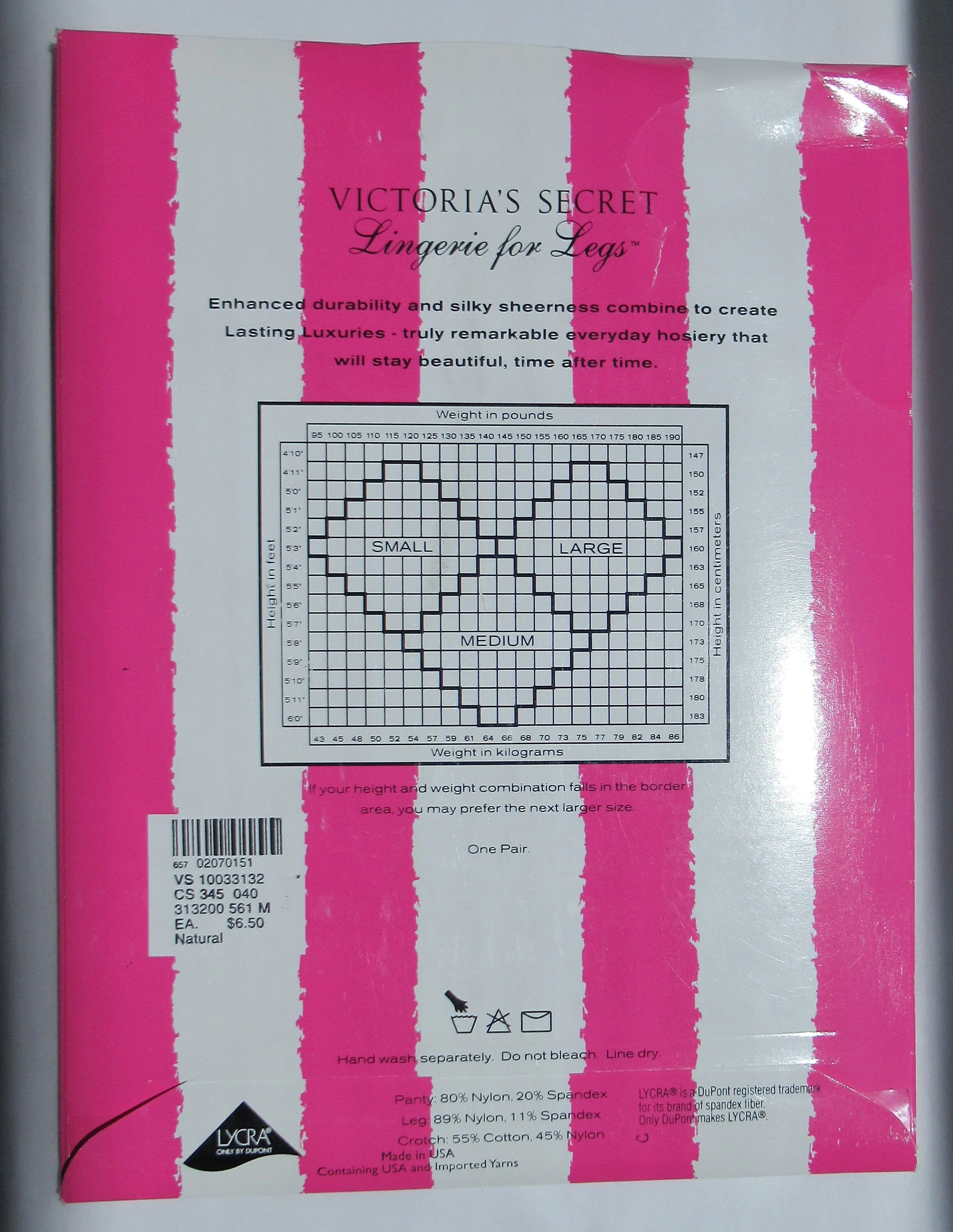 Control Top Panty Hose Victoria's Secret Lasting Luxuries Vintage New In Package Natural Beige Nylon Spandex by Victoria's Secret - Image 2