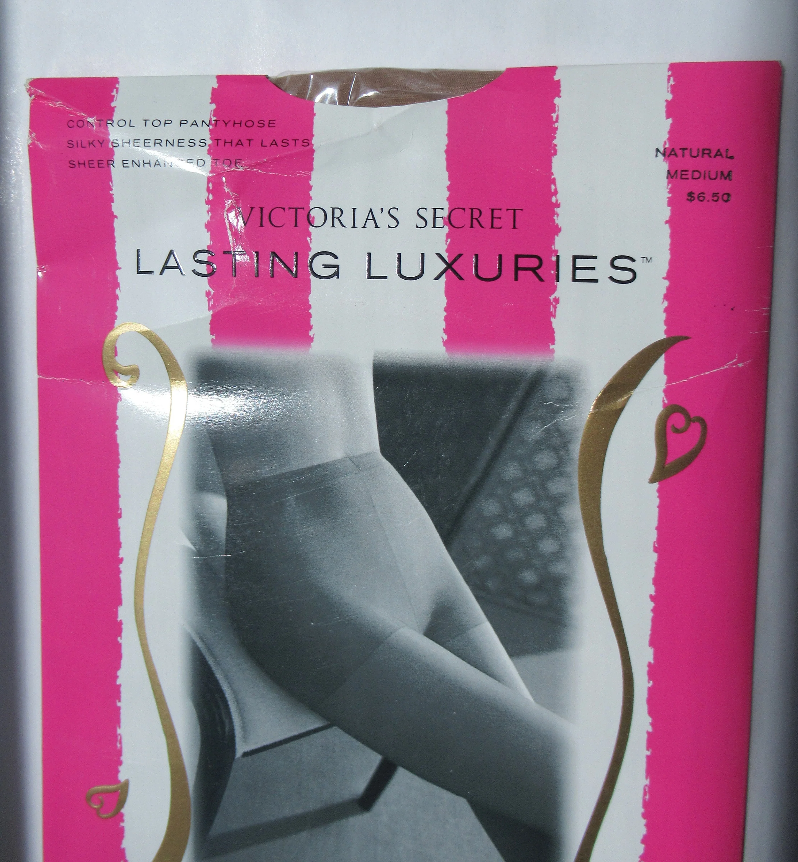 Control Top Panty Hose Victoria's Secret Lasting Luxuries Vintage New In Package Natural Beige Nylon Spandex by Victoria's Secret - Image 3